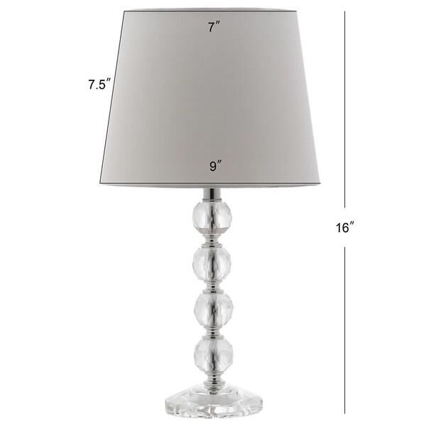Nola Stacked Crystal Ball 16 Inch Accent Lamp by Safavieh