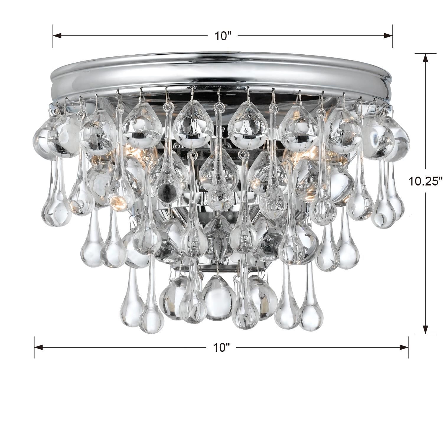 Shown in Polished Chrome finish and Glass Balls crystal