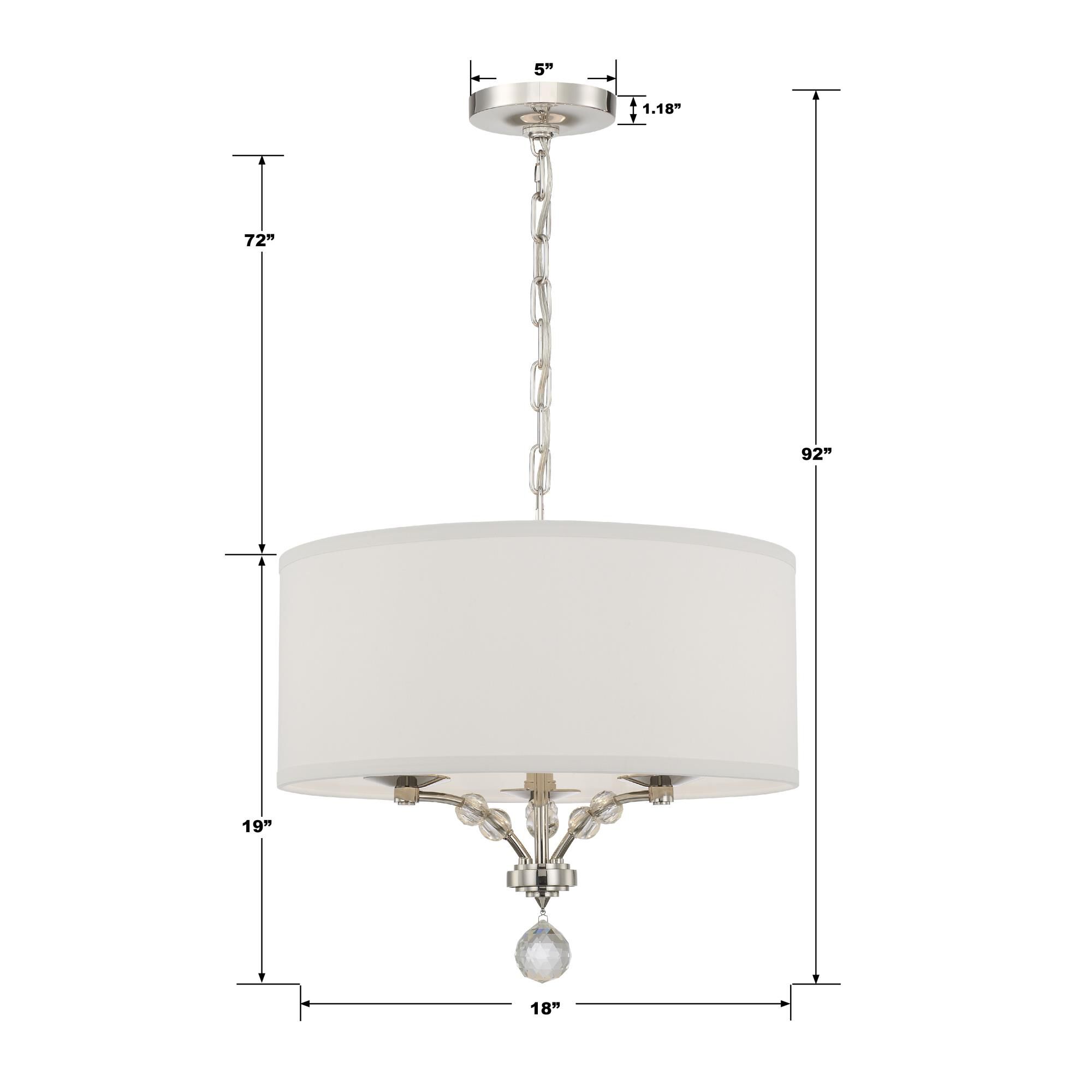 Mirage 18 Inch 3 Light Mini Chandelier by Crystorama