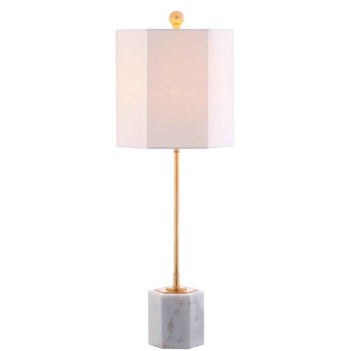 Shown in White and Gold Leaf finish and Off White Cotton shade