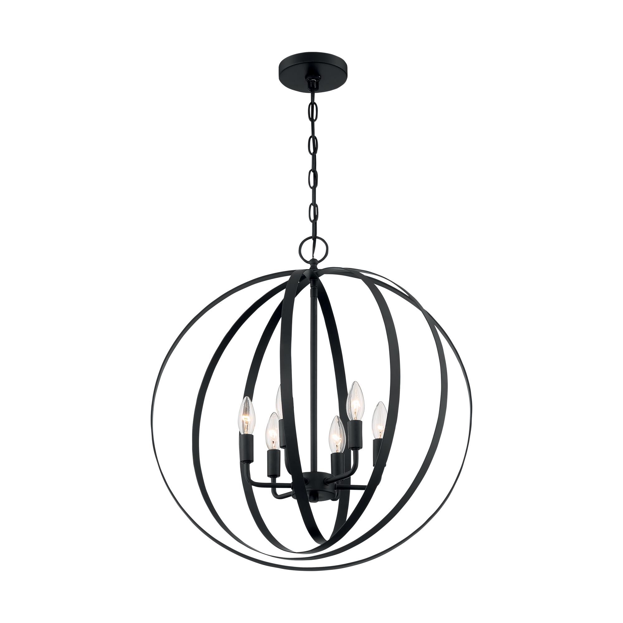 Pendleton 22 Inch 6 Light Mini Chandelier by Nuvo Lighting