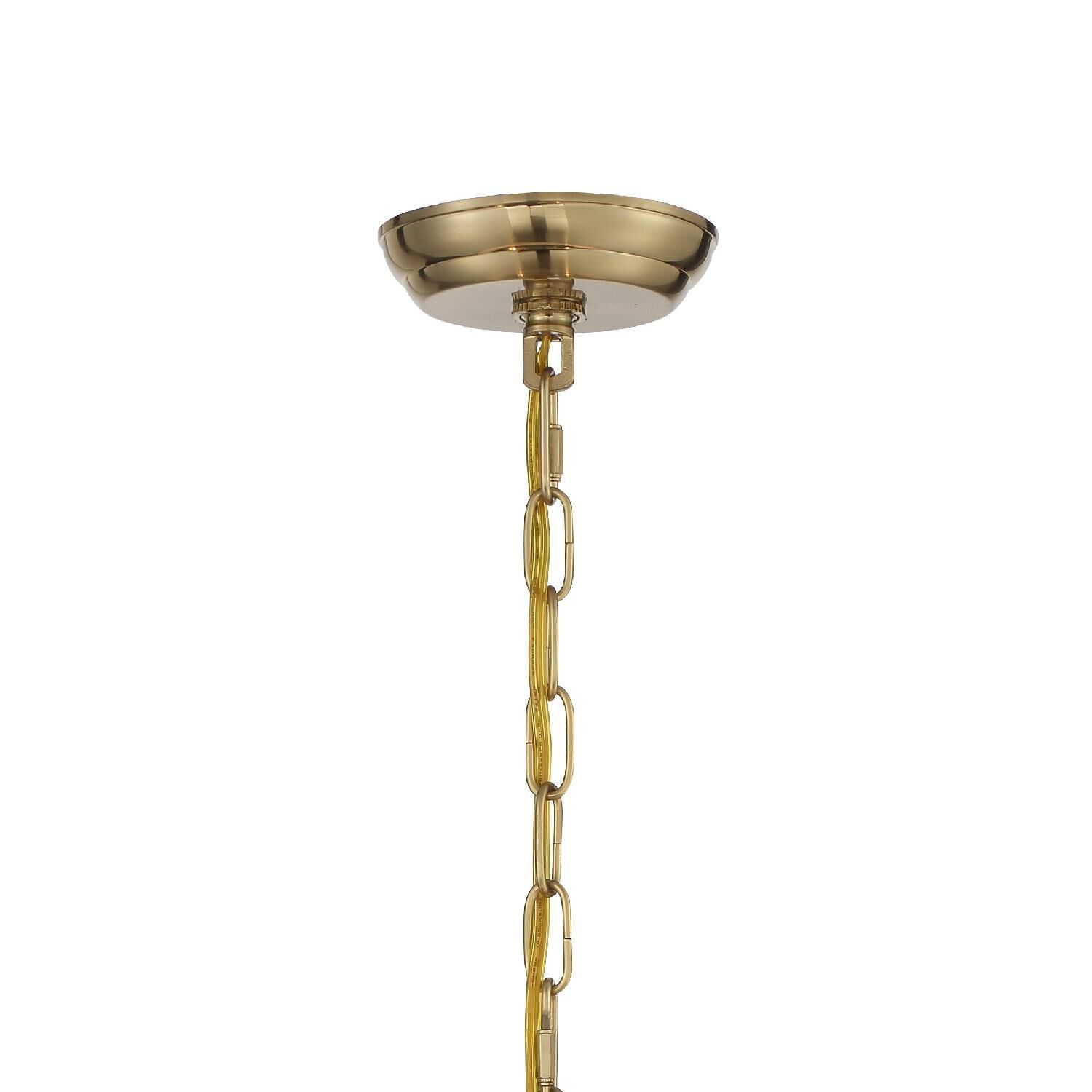 Shown in Vibrant Gold finish and Swarovski Spectra crystal and Silk glass and Silk shade