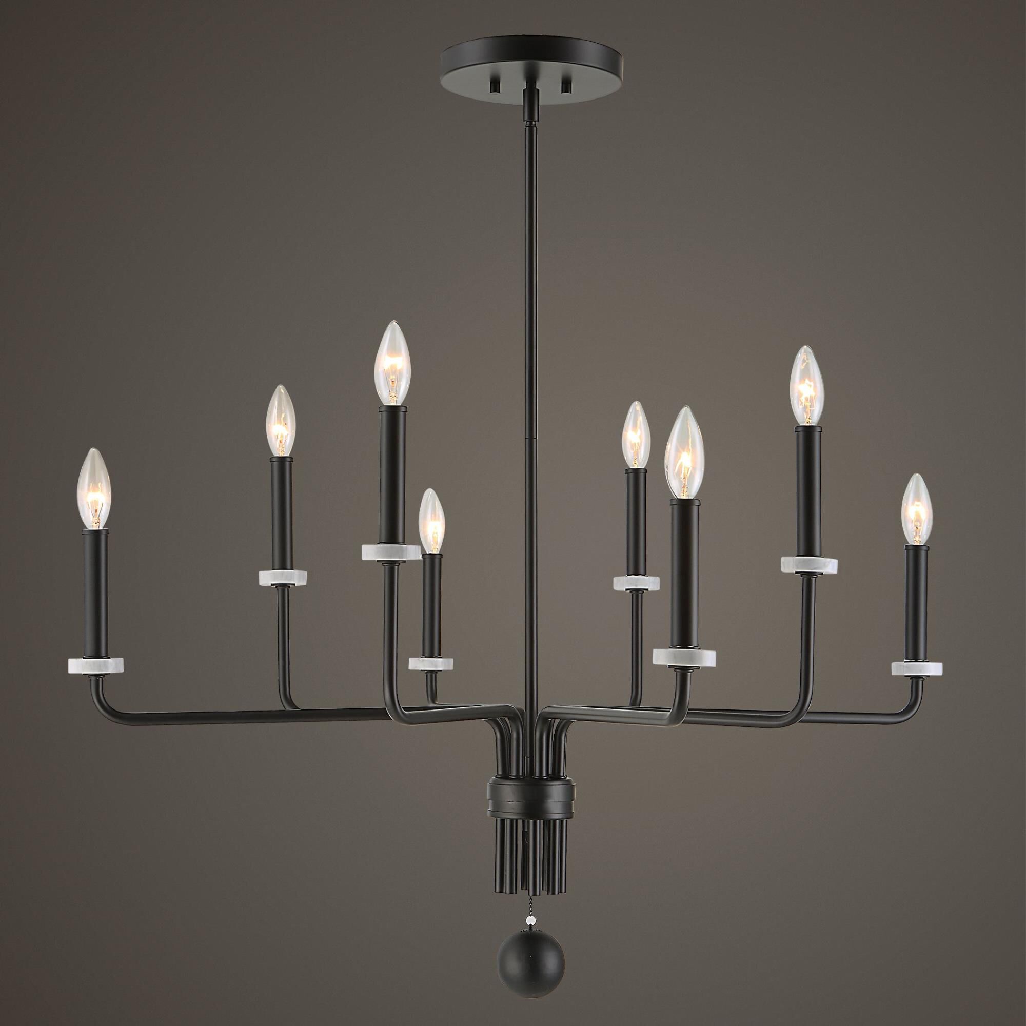 Kalizma Home Ebony 34 Inch 8 Light Chandelier by Uttermost