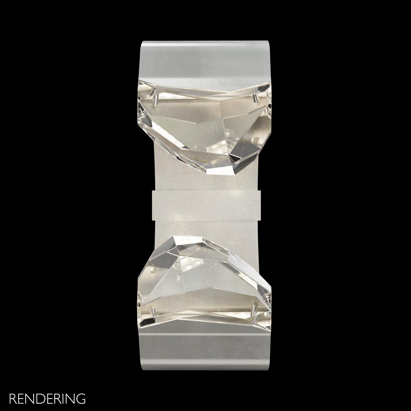 Shown in Silver finish and True crystal and False glass