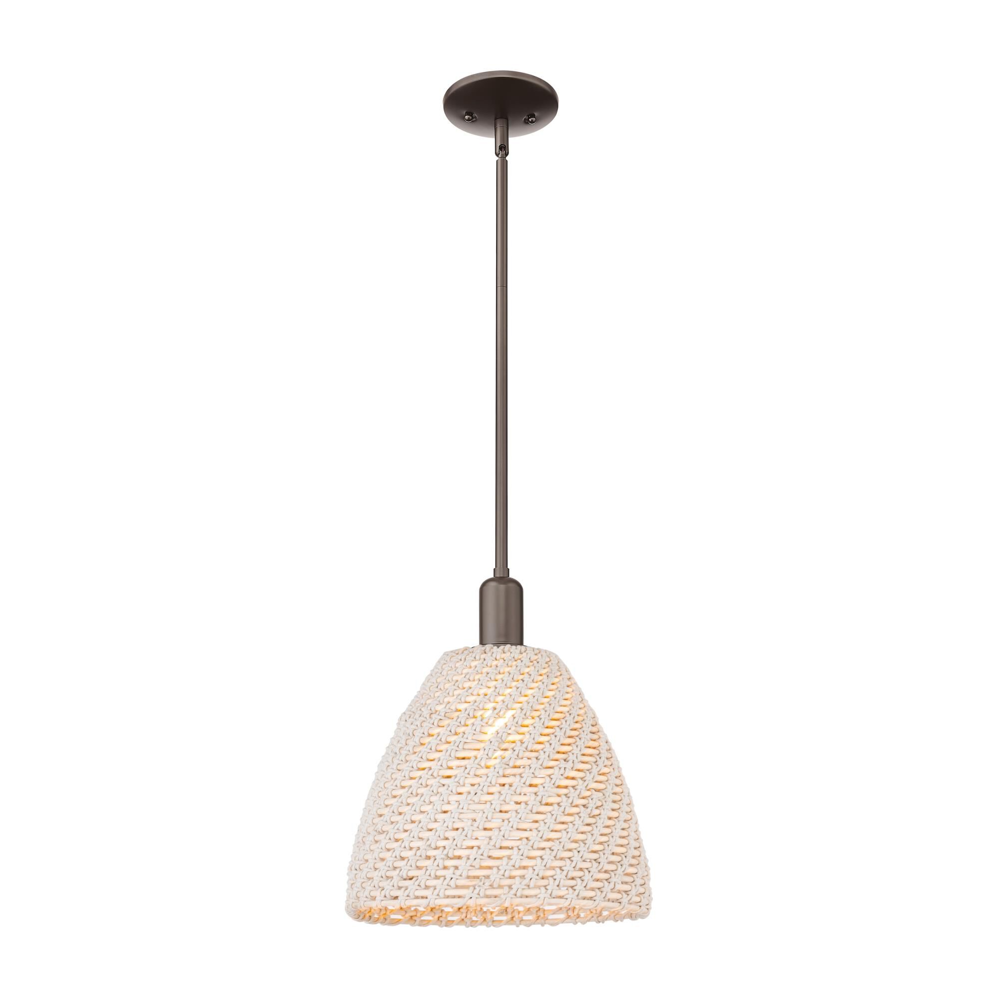 Bruno Marashlian Natural Ballston Dome 12 Inch Mini Pendant by Innovations Lighting