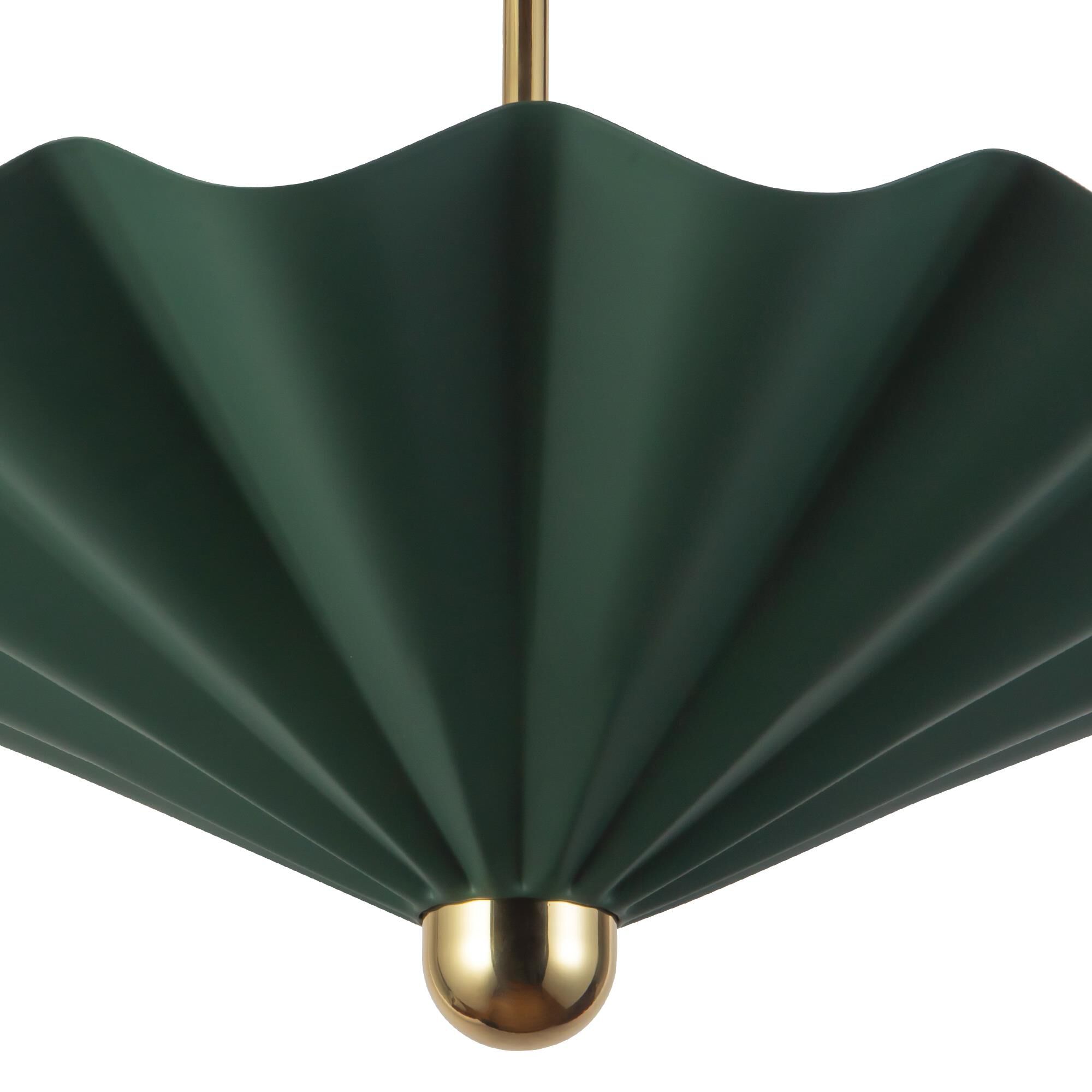 Shown in Pine Green finish and Matte Opal glass