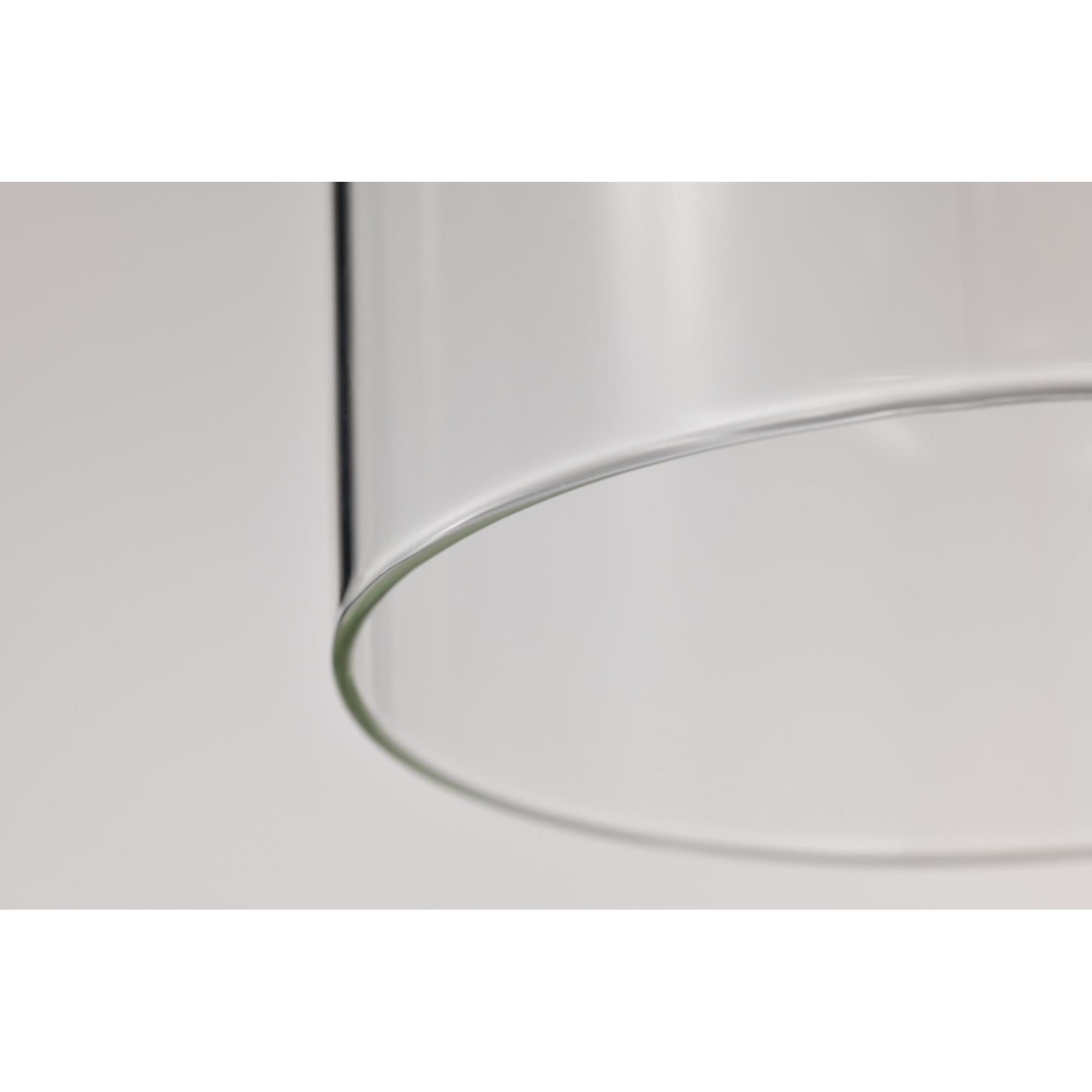 Shown in Matte Black finish and Clear glass