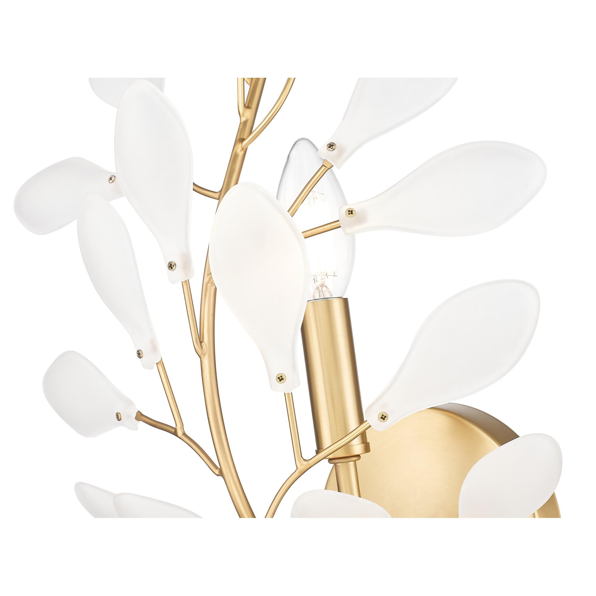 Shown in Modern Gold finish and Frosted glass