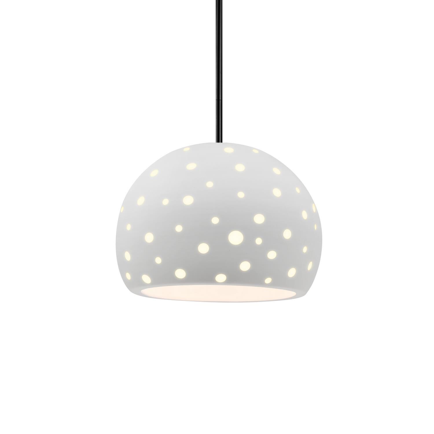 Perforated Globe 10 Inch Large Pendant by Justice Design Group