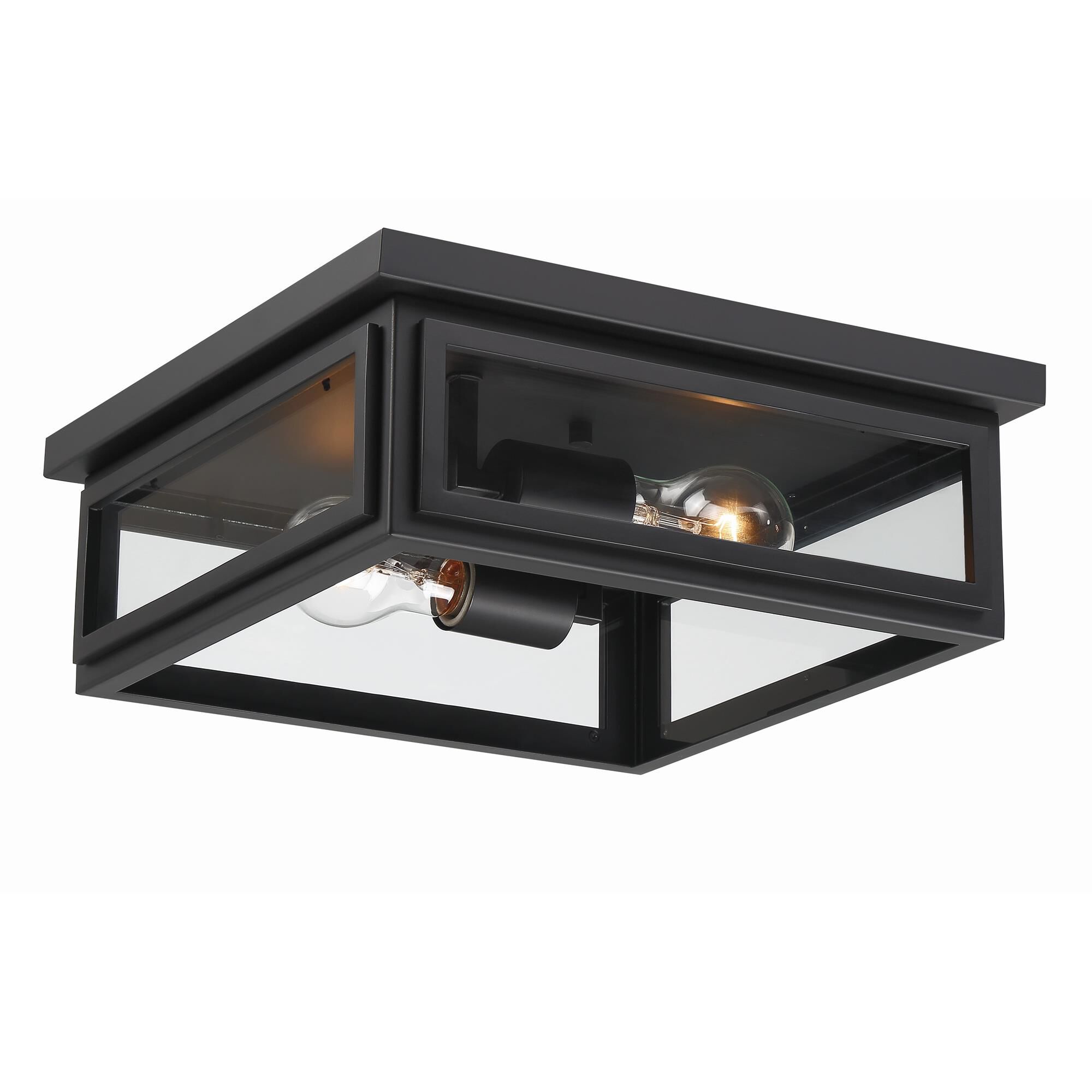 Shown in Matte Black finish and Clear glass and Clear Glass shade