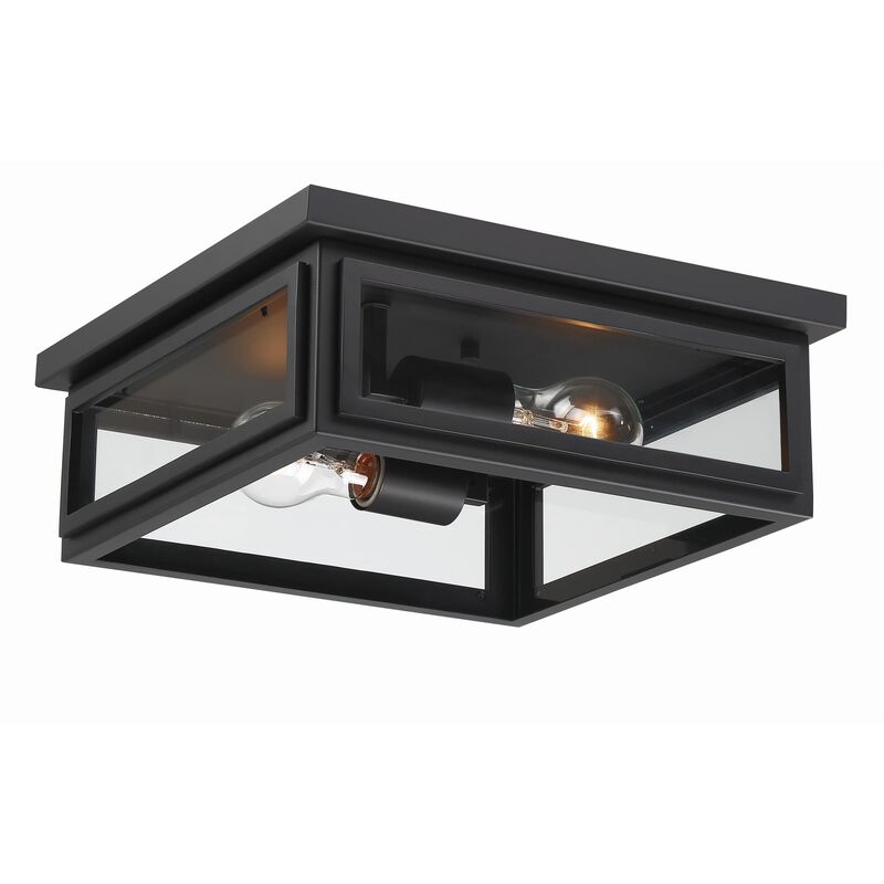 Byron 13 Inch 2 Light Outdoor Flush Mount by Crystorama