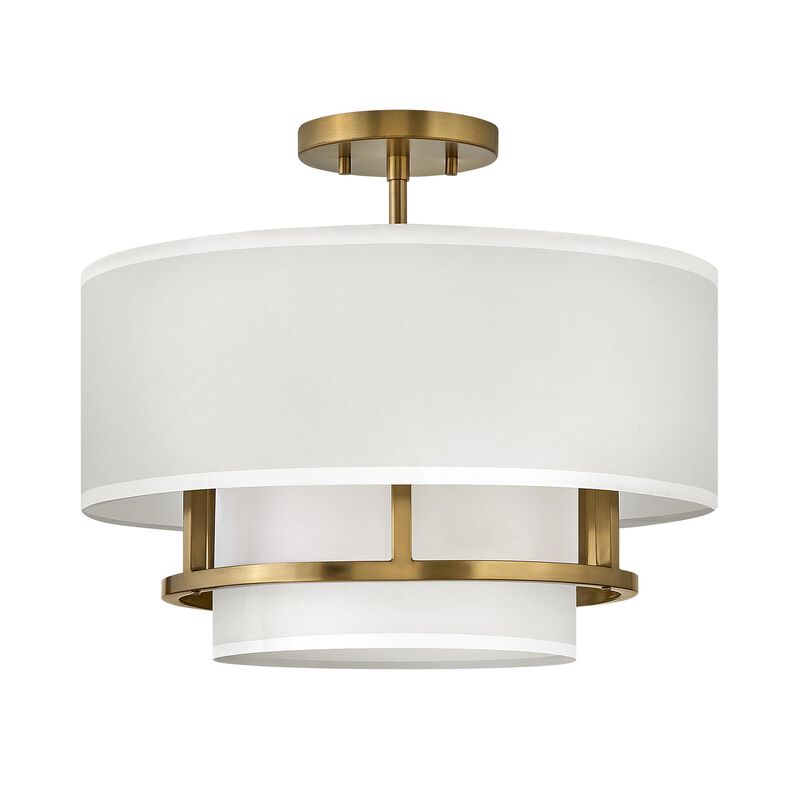 Graham 16 Inch 3 Light Semi Flush Mount by Hinkley