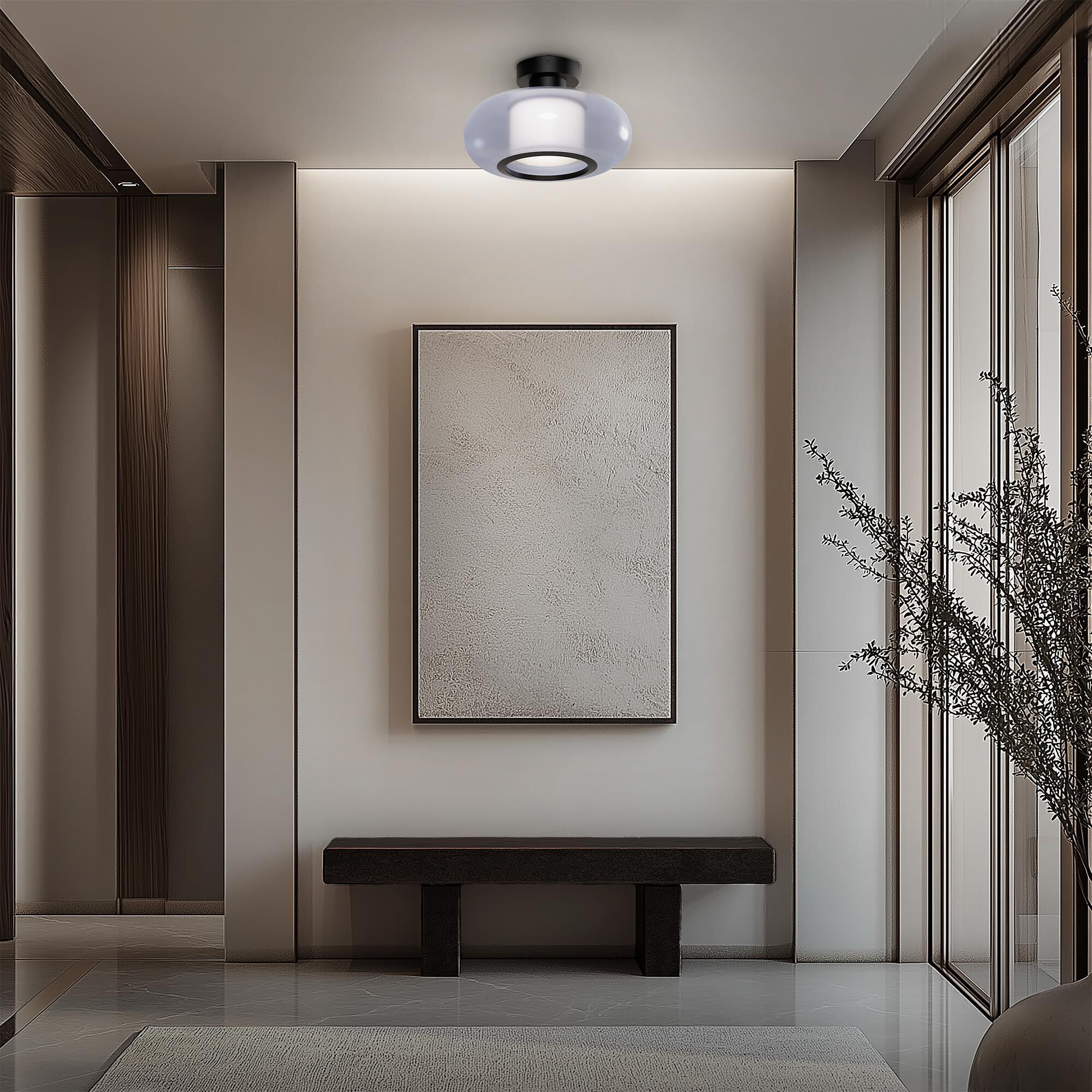 Doma 14 Inch Semi Flush Mount by dweLED