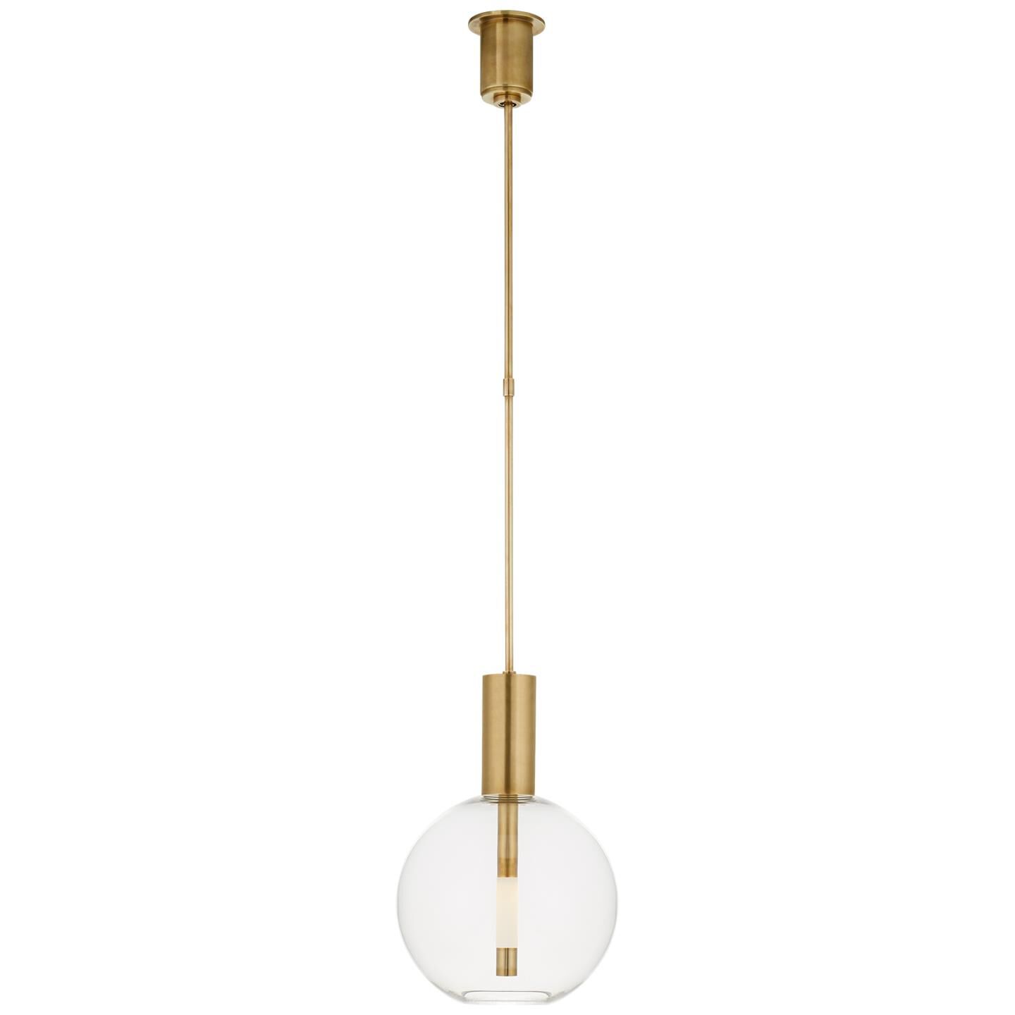 Shown in Antique-Burnished Brass finish and Clear glass and Clear Glass shade