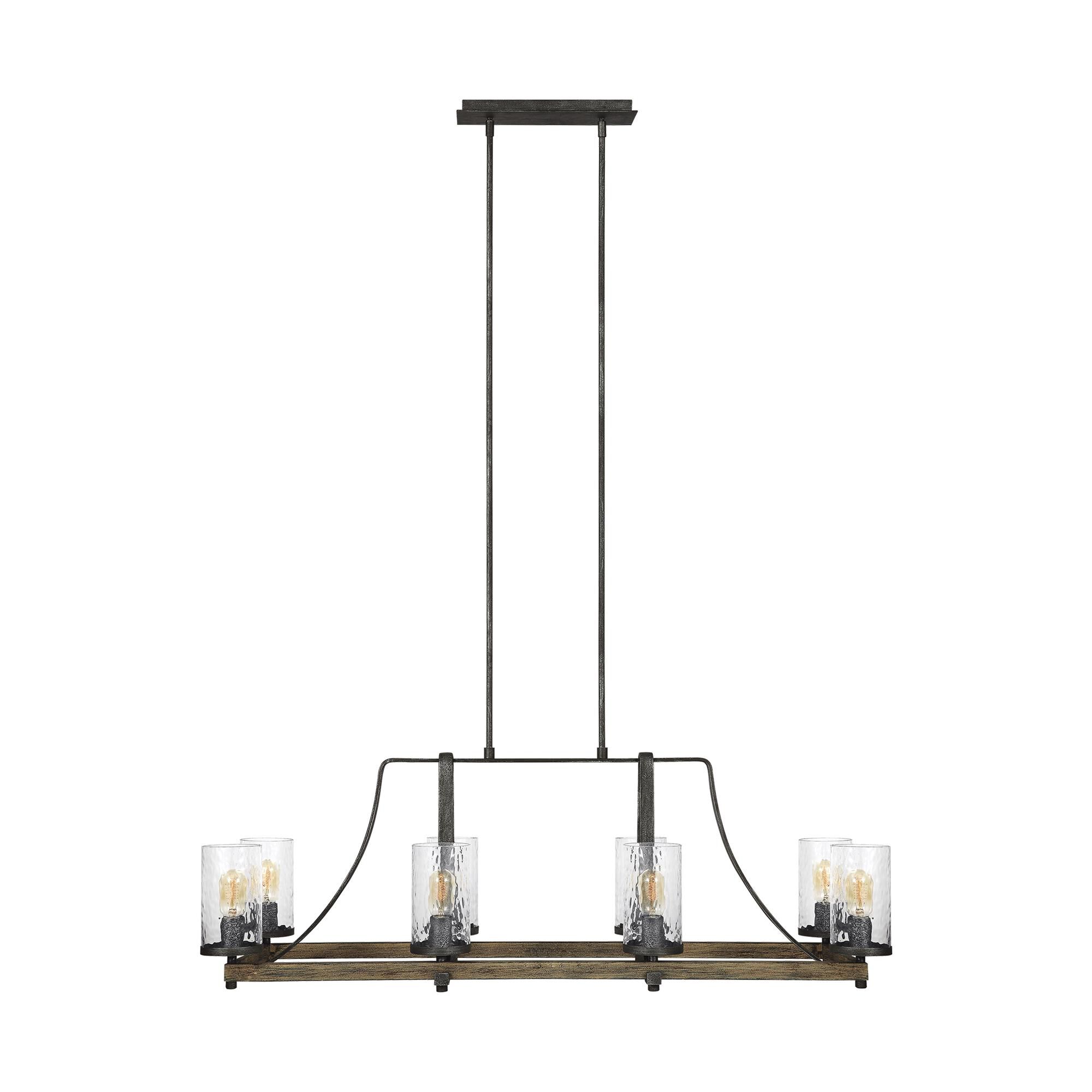 Shown in Distressed Weathered Oak - Slate Grey Metal finish and Clear glass