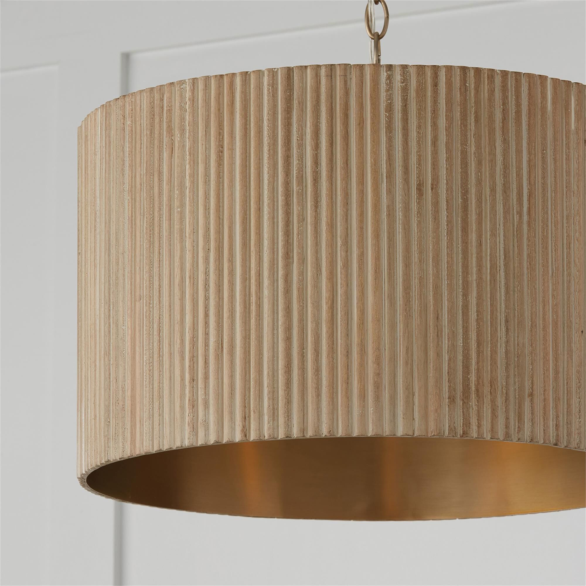 Shown in White Wash and Matte Brass finish