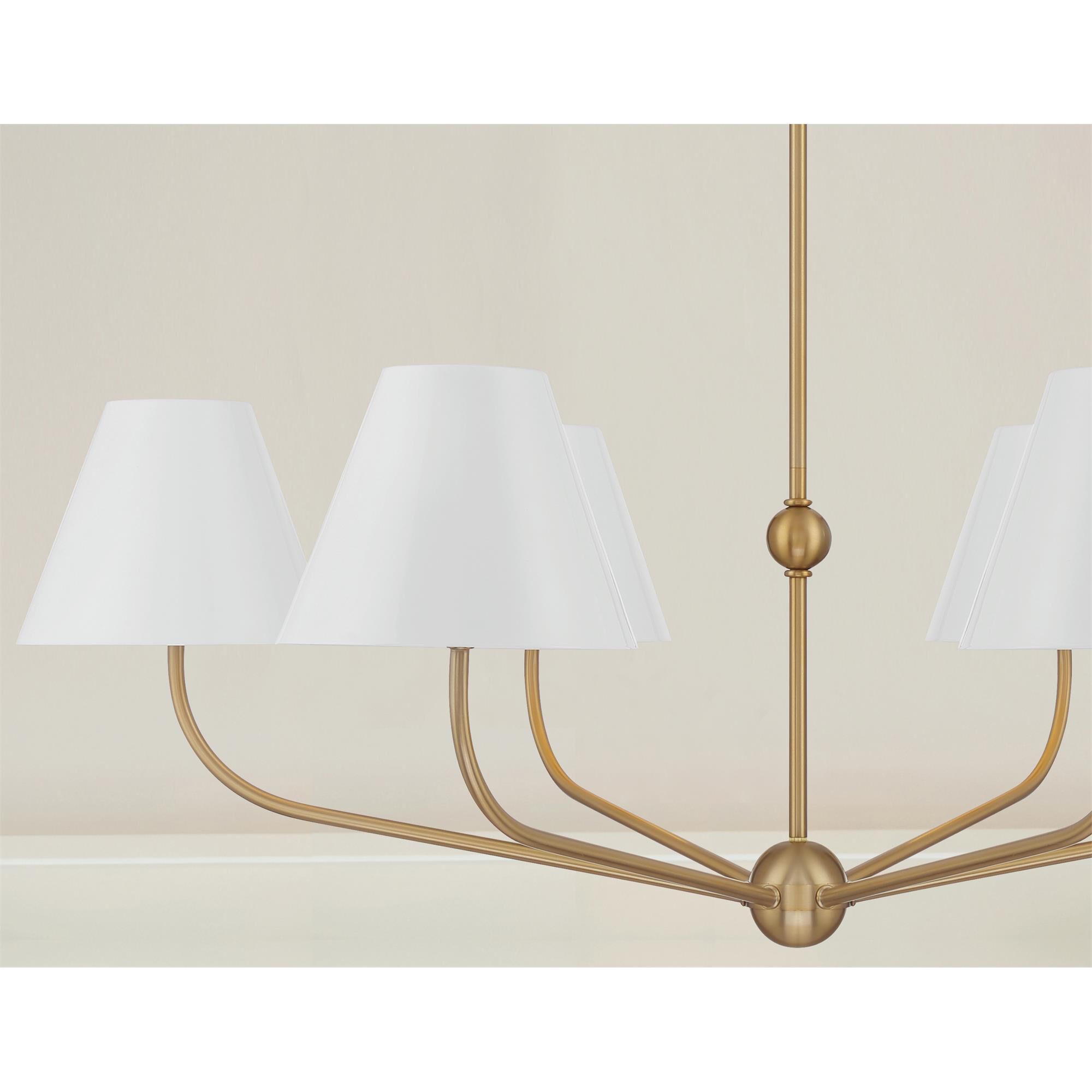 Shown in Vibrant Gold and White finish and Steel shade