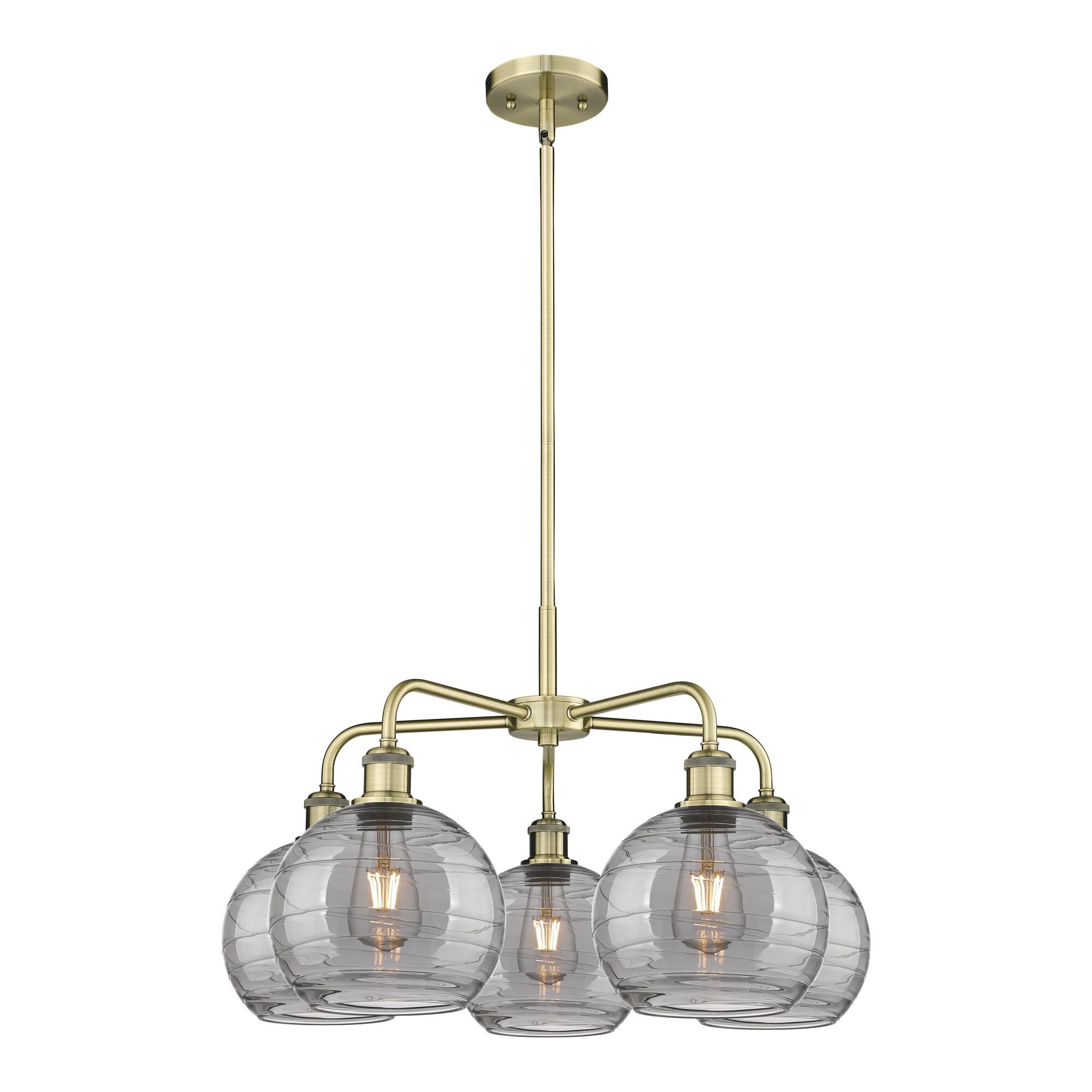 Bruno Marashlian Athens Deco Swirl Chandelier by Innovations Lighting