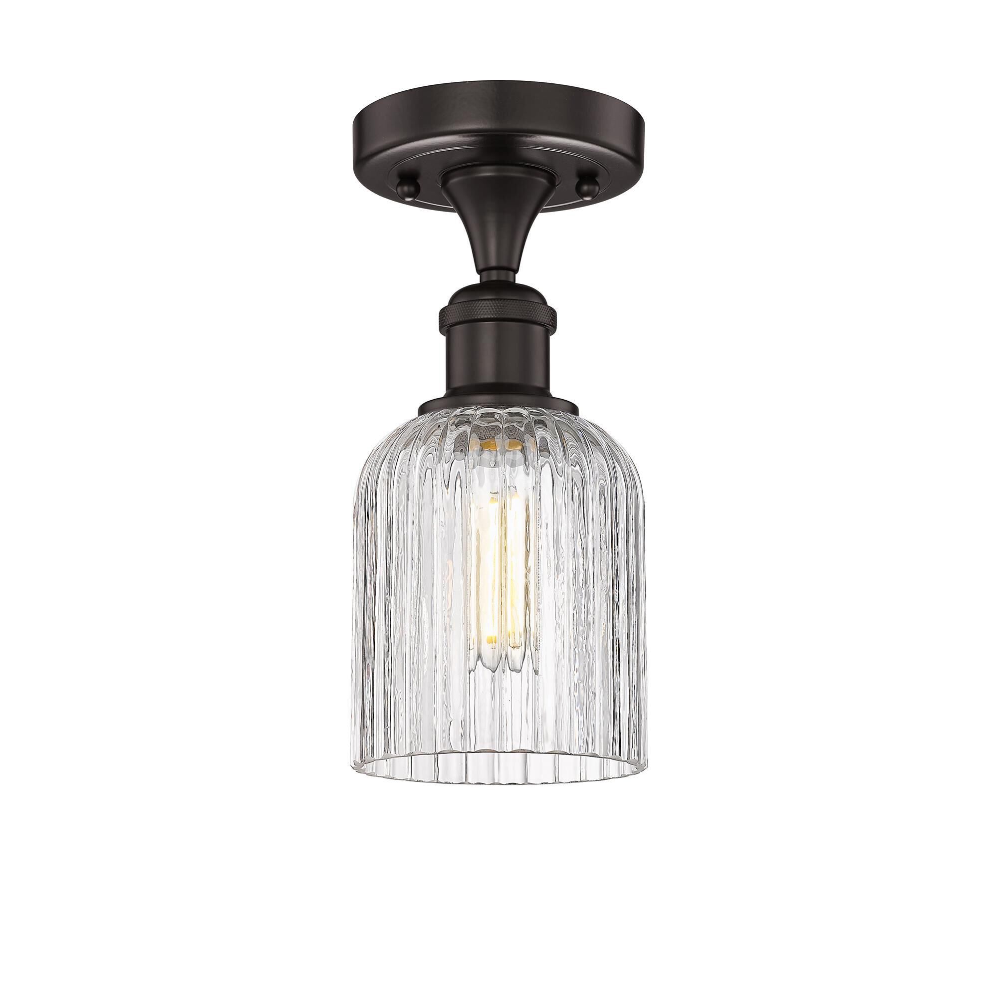 Shown in Oil Rubbed Bronze finish and Clear glass