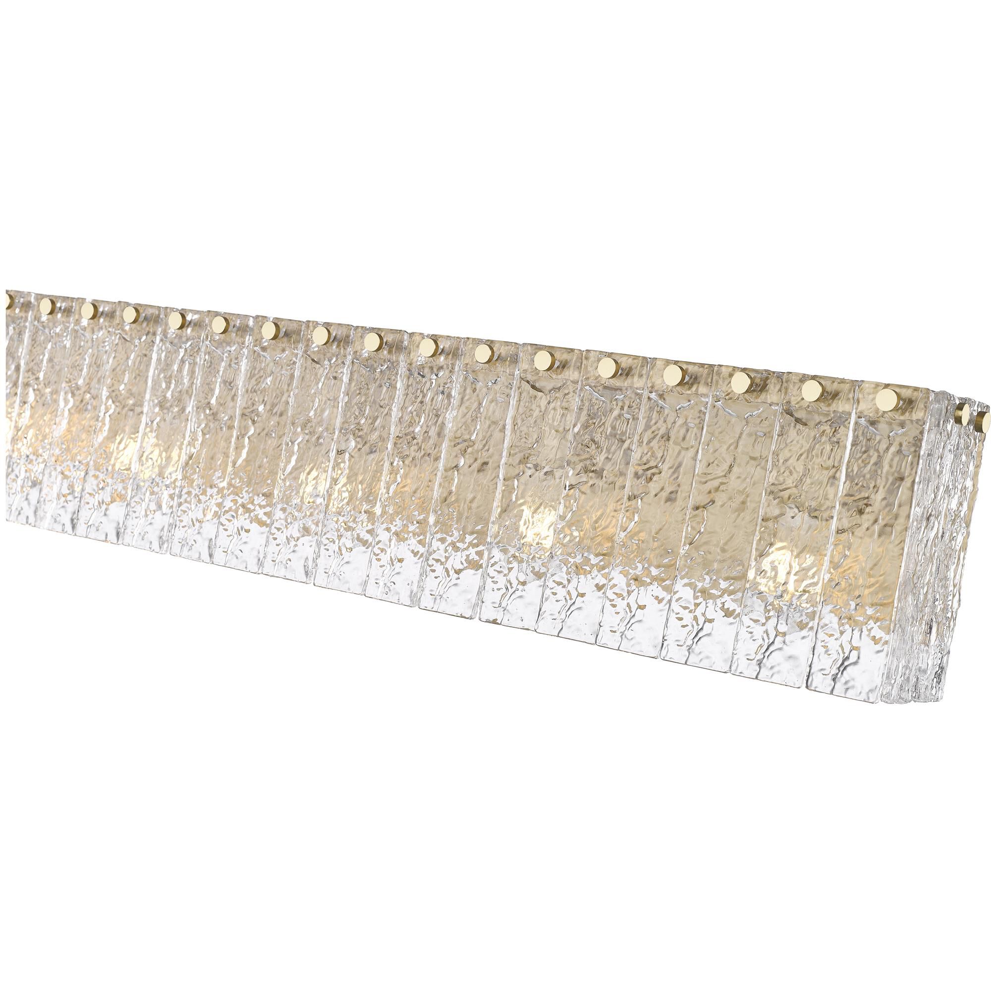Shown in Modern Gold finish and Clear glass