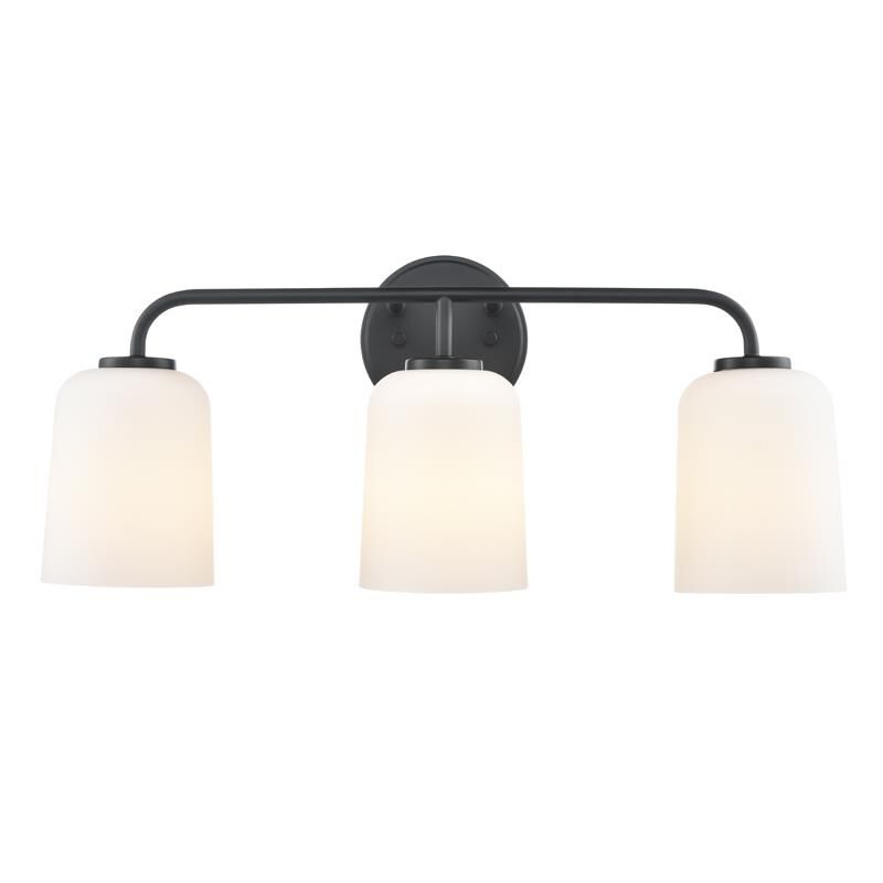 Shown in Matte Black finish and Etched Opal glass