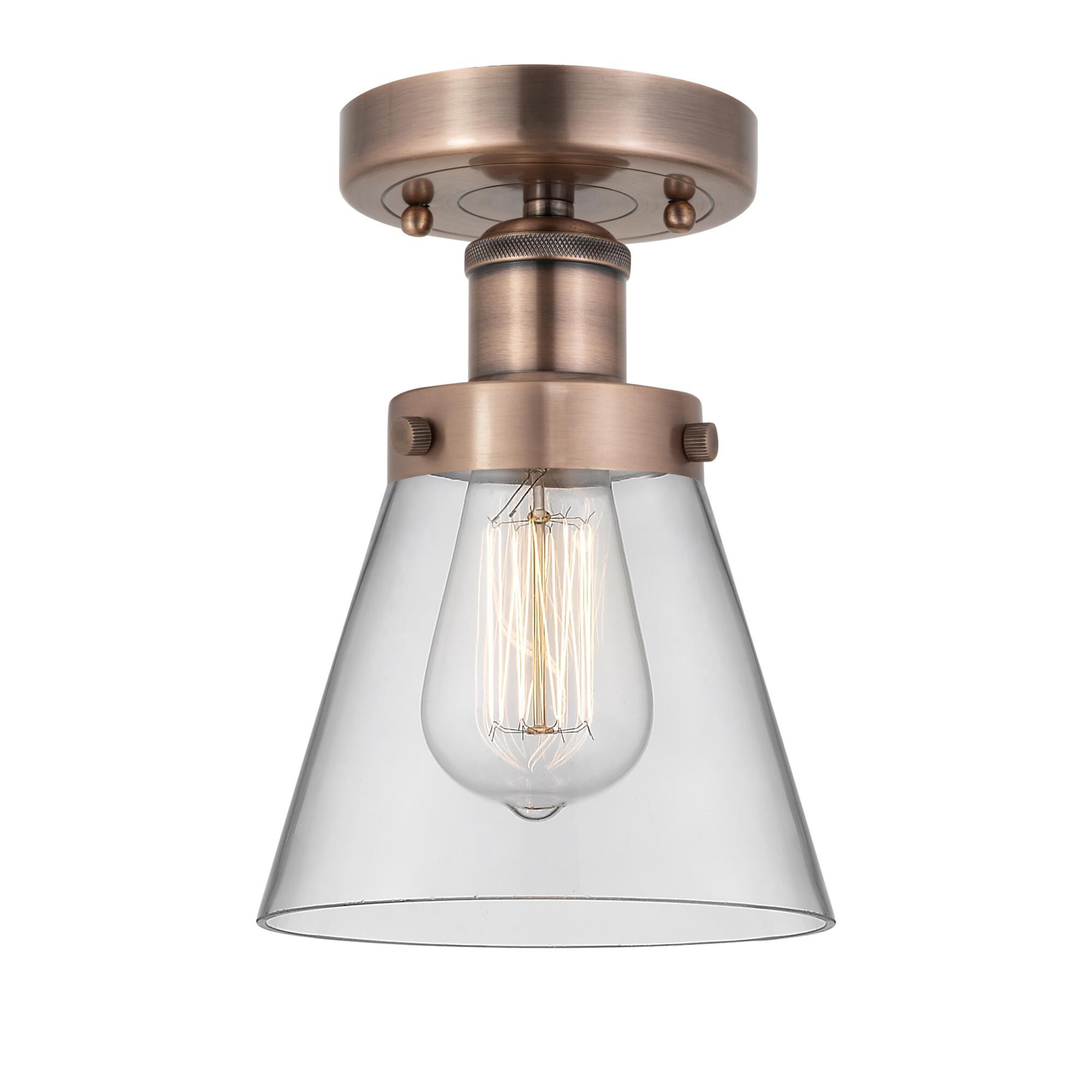 Bruno Marashlian Cone 6 Inch 1 Light Semi Flush Mount by Innovations Lighting