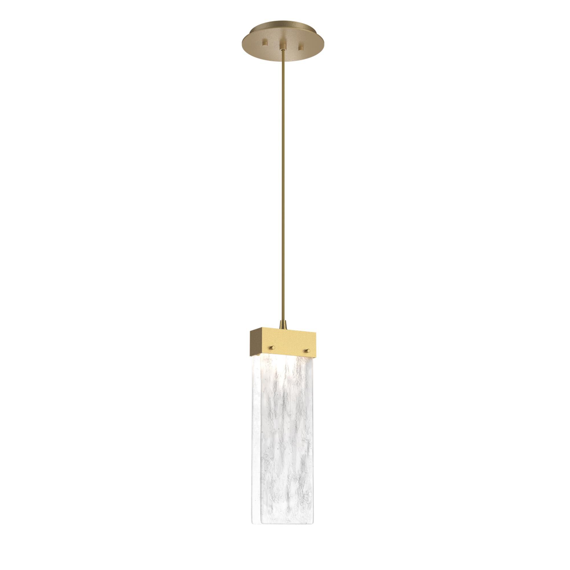 Shown in Gilded Brass finish and Clear Granite glass