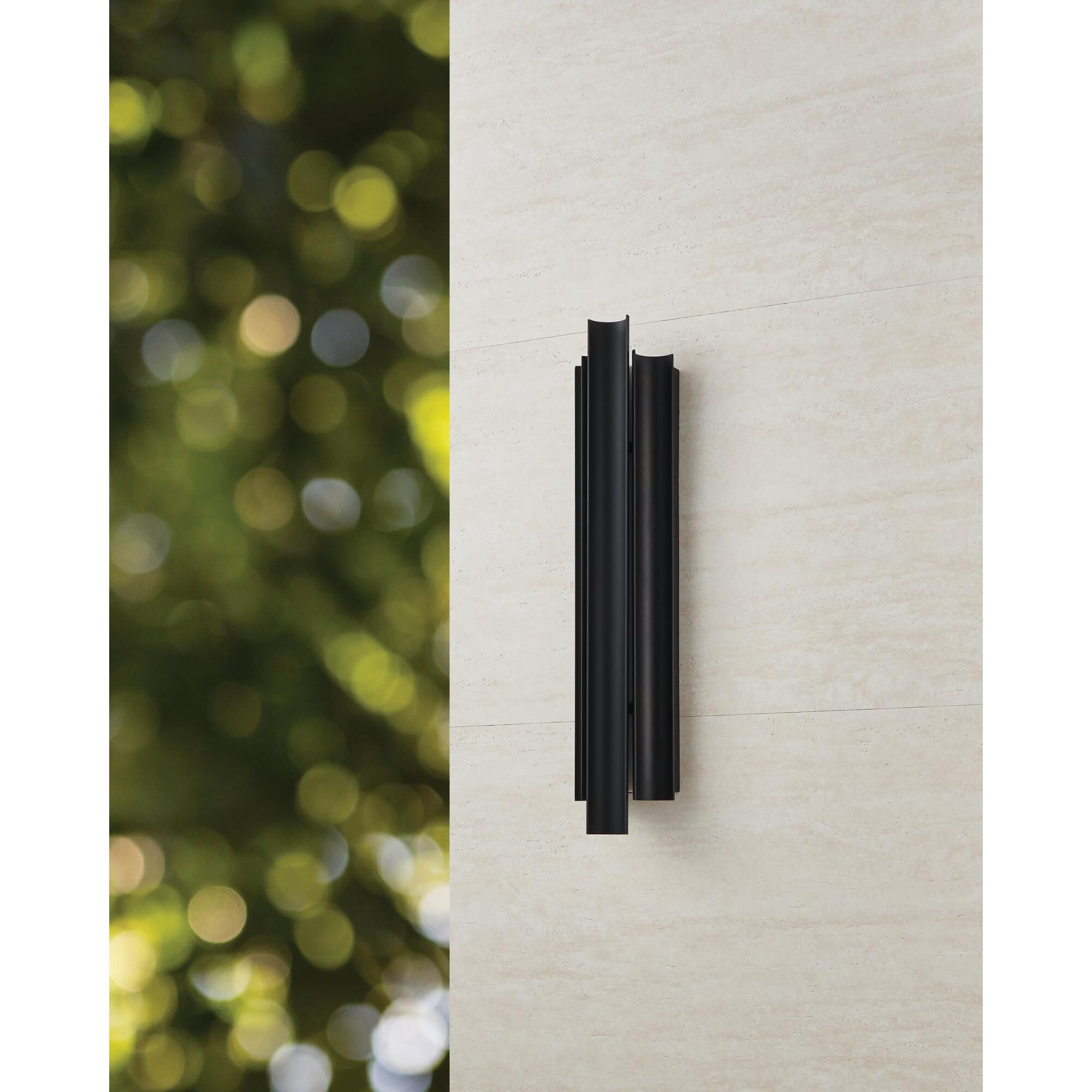 Shown in Textured Black finish and White glass