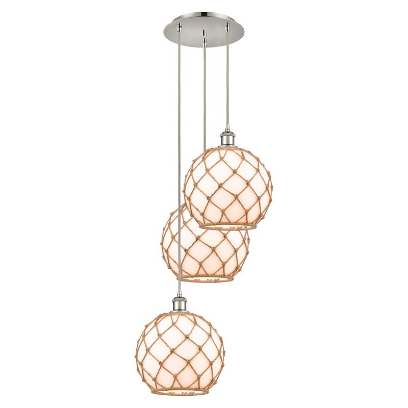 Bruno Marashlian Farmhouse Rope 17 Inch Multi Light Pendant by Innovations Lighting