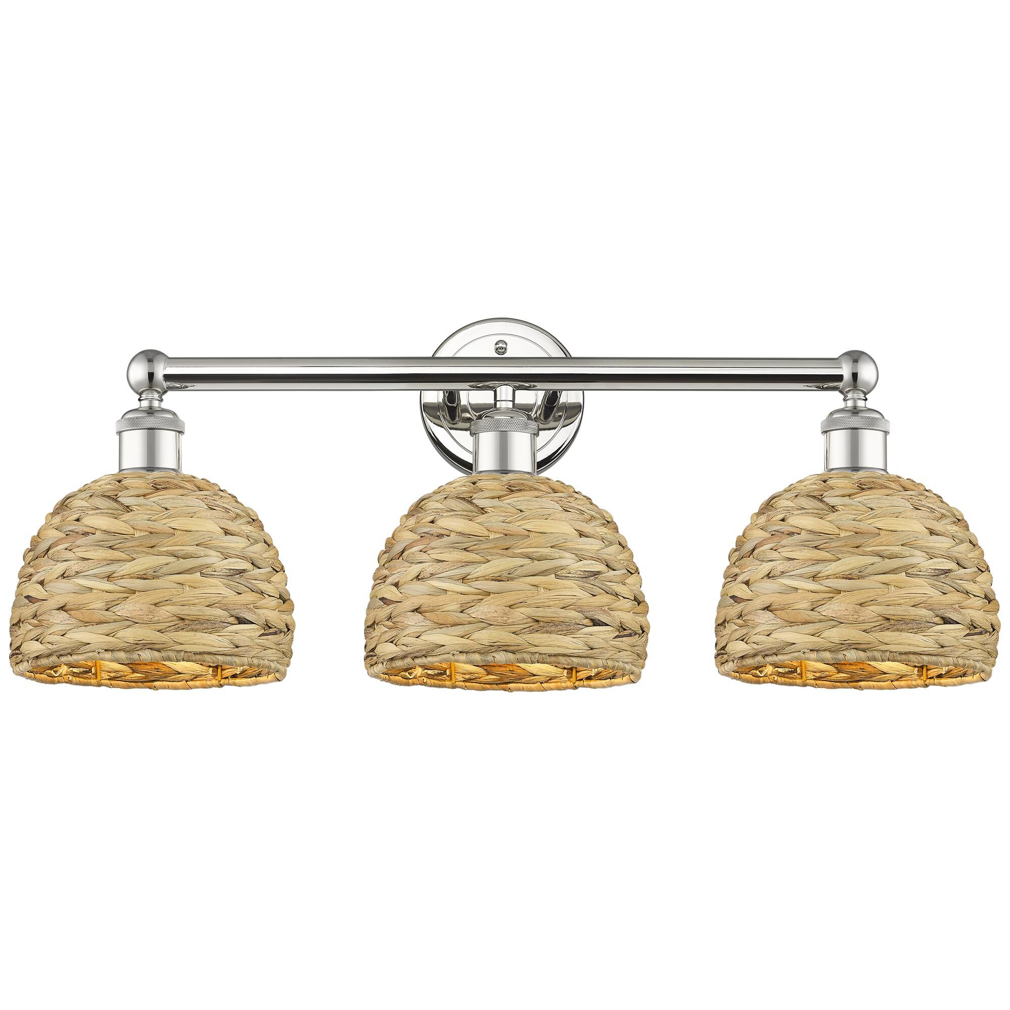 Shown in Polished Nickel finish and Natural shade