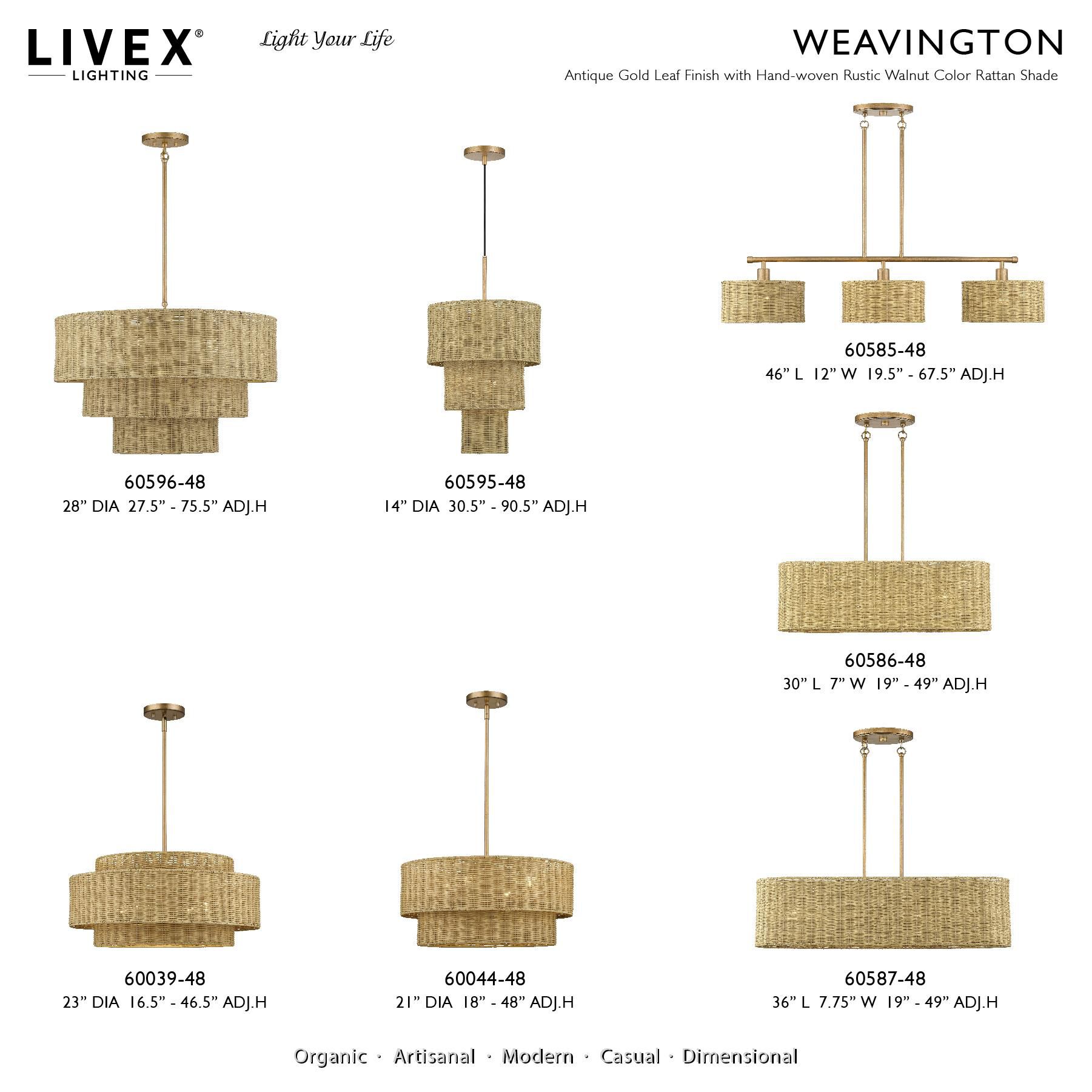Weavington 36 Inch Linear Suspension Light by Livex Lighting