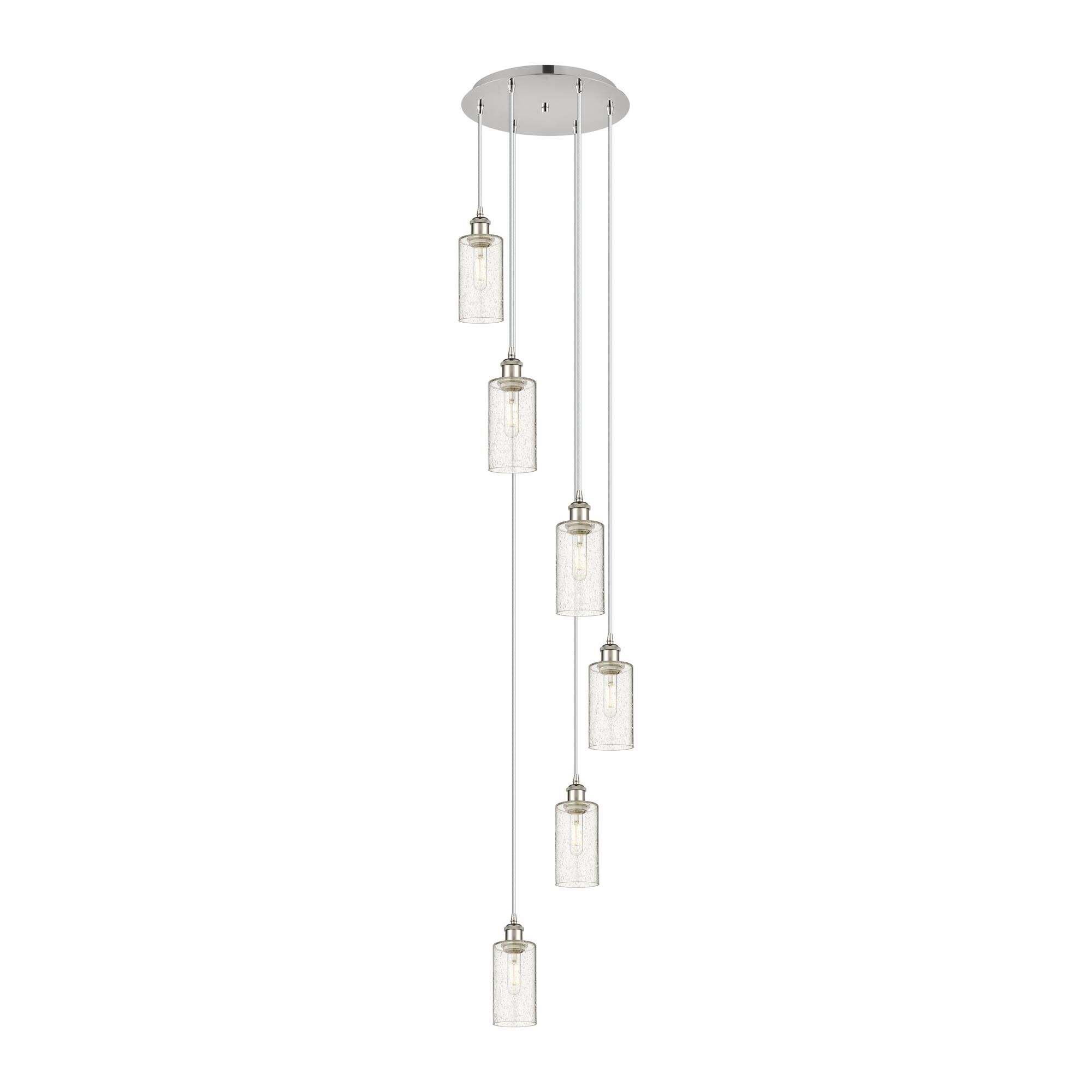 Shown in Polished Nickel finish and Seedy shade