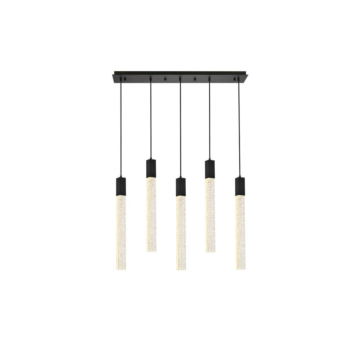 Weston 32 Inch 3 Light LED Linear Suspension Light by Elegant Lighting