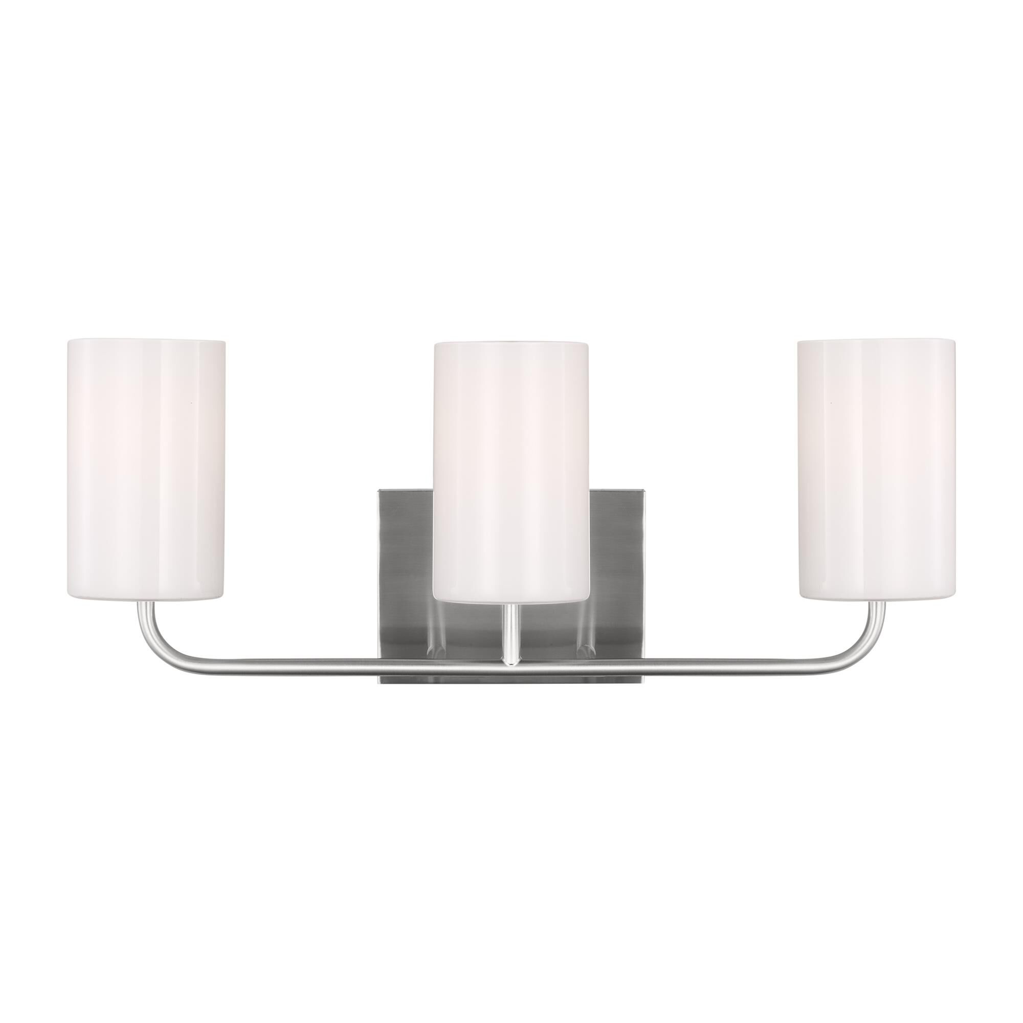 Shown in Brushed Steel finish and Clear Outside / Painted White Inside Glass s shade