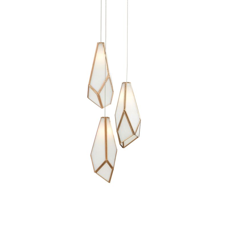 Glace 9 Inch 3 Light LED Multi Light Pendant by Currey and Company