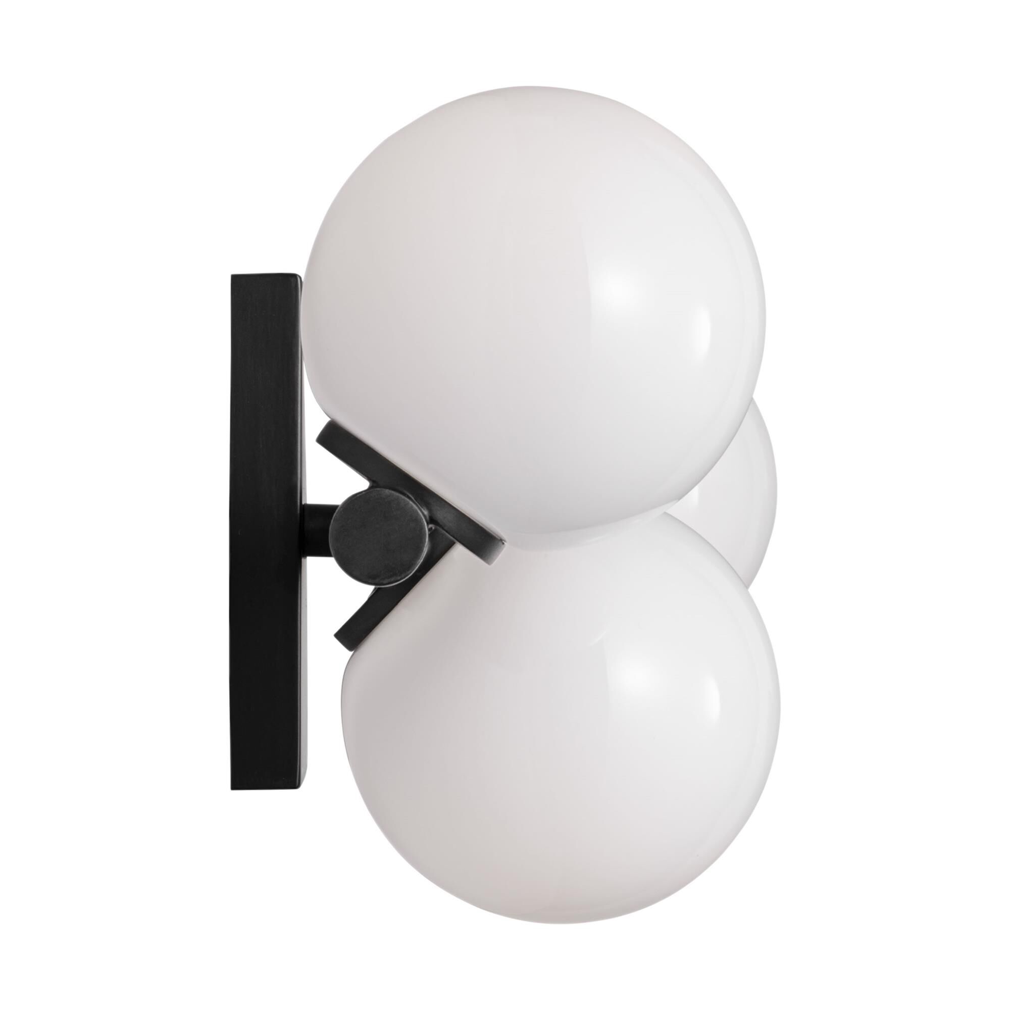 Shown in Aged Iron finish and Milk glass