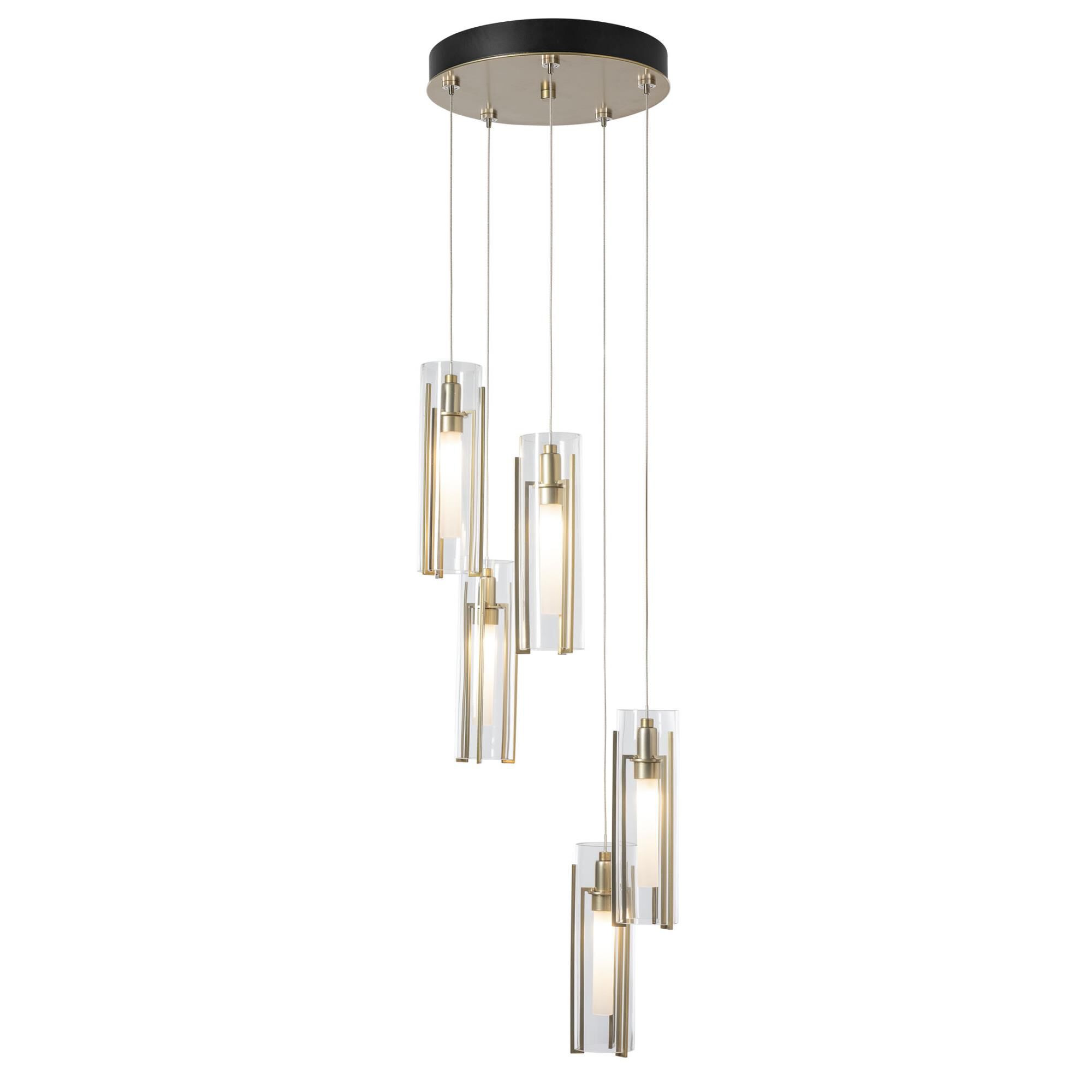 Exos Glass 14 Inch Multi Light Pendant by Hubbardton Forge