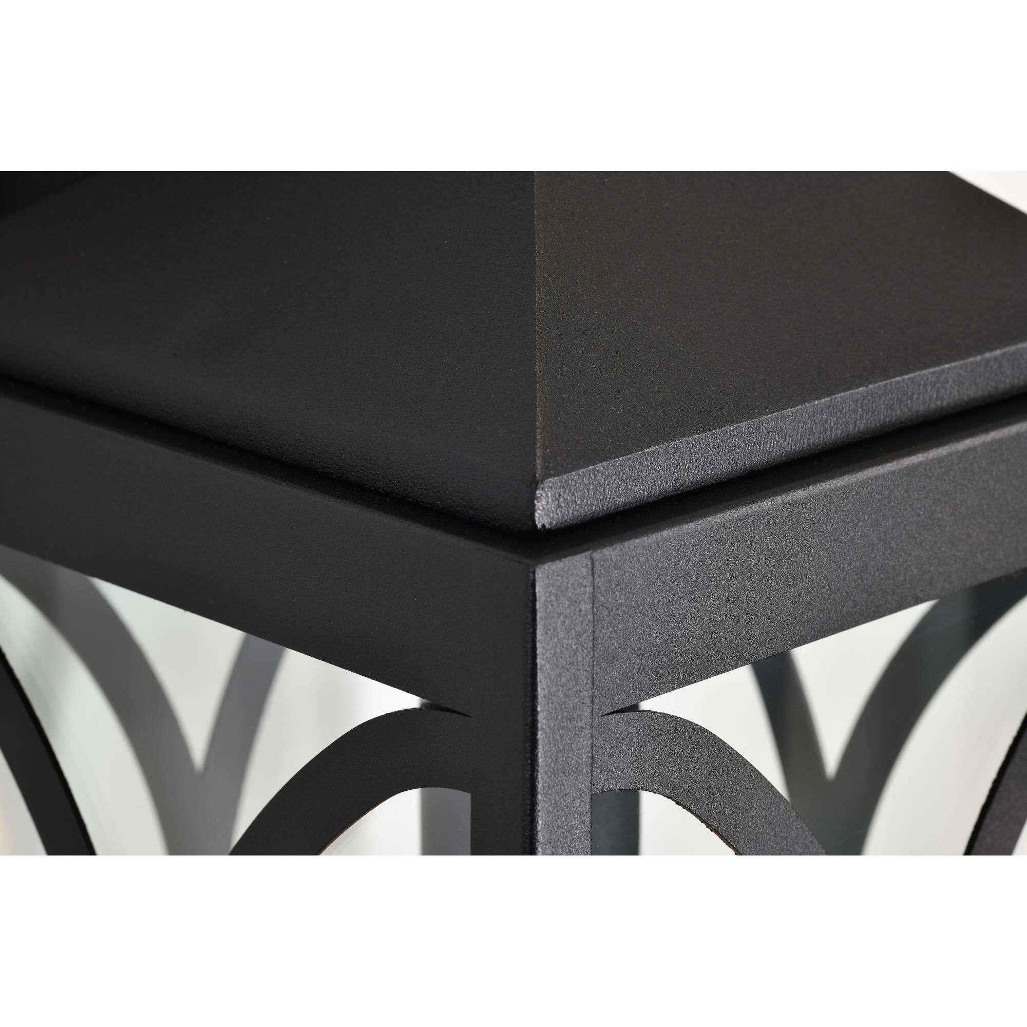 Shown in Matte Black finish and Clear glass