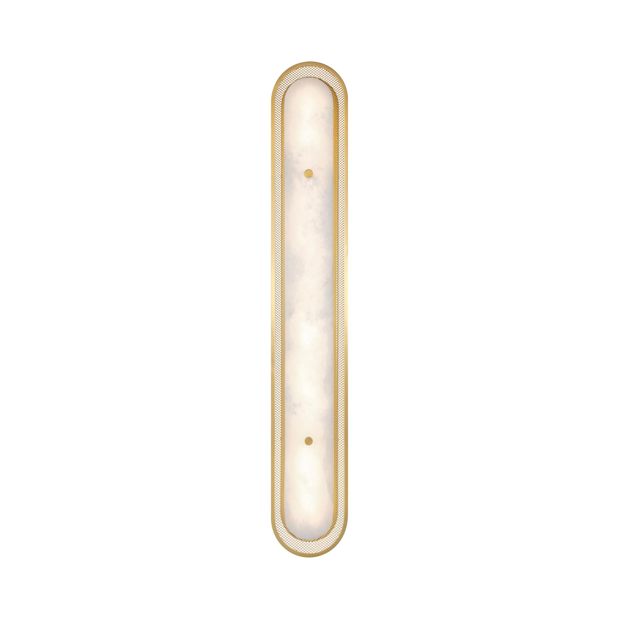 Shown in Gold finish and Alabaster glass