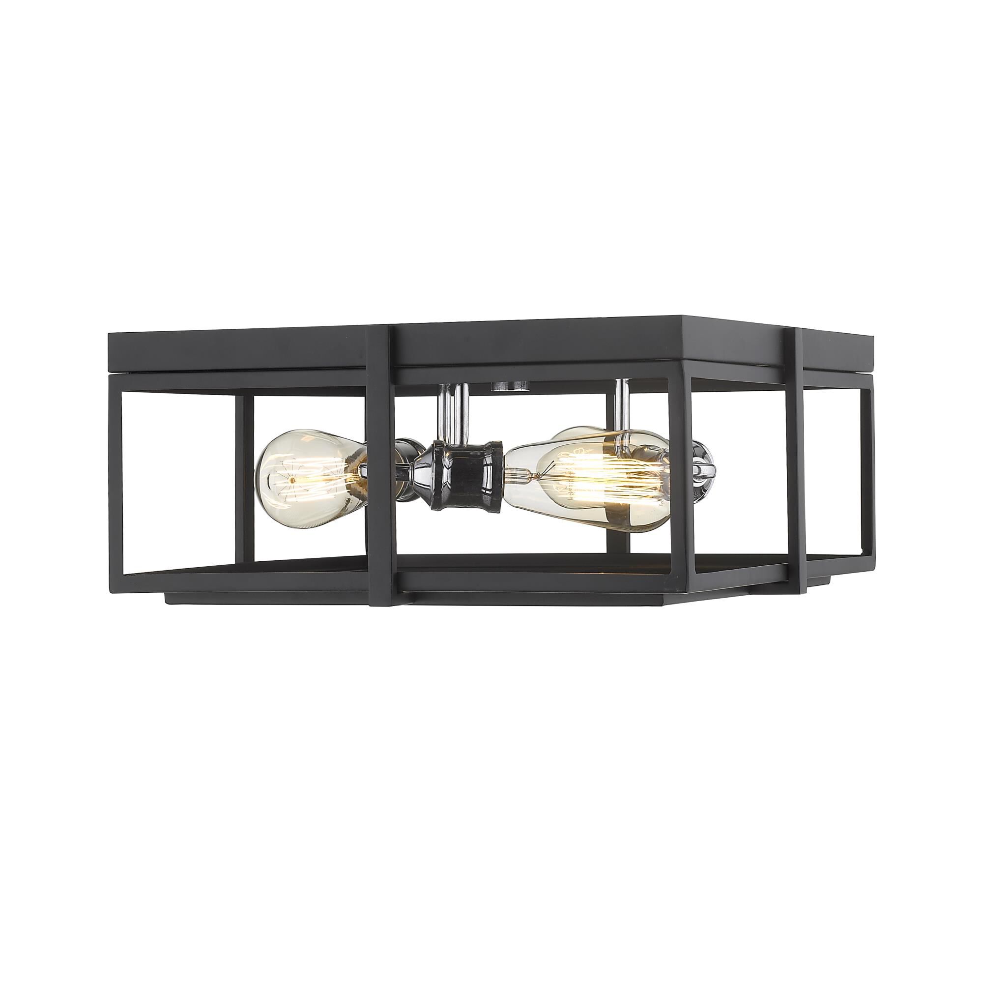 Shown in Matte Black + Chrome finish and --- glass and --- shade