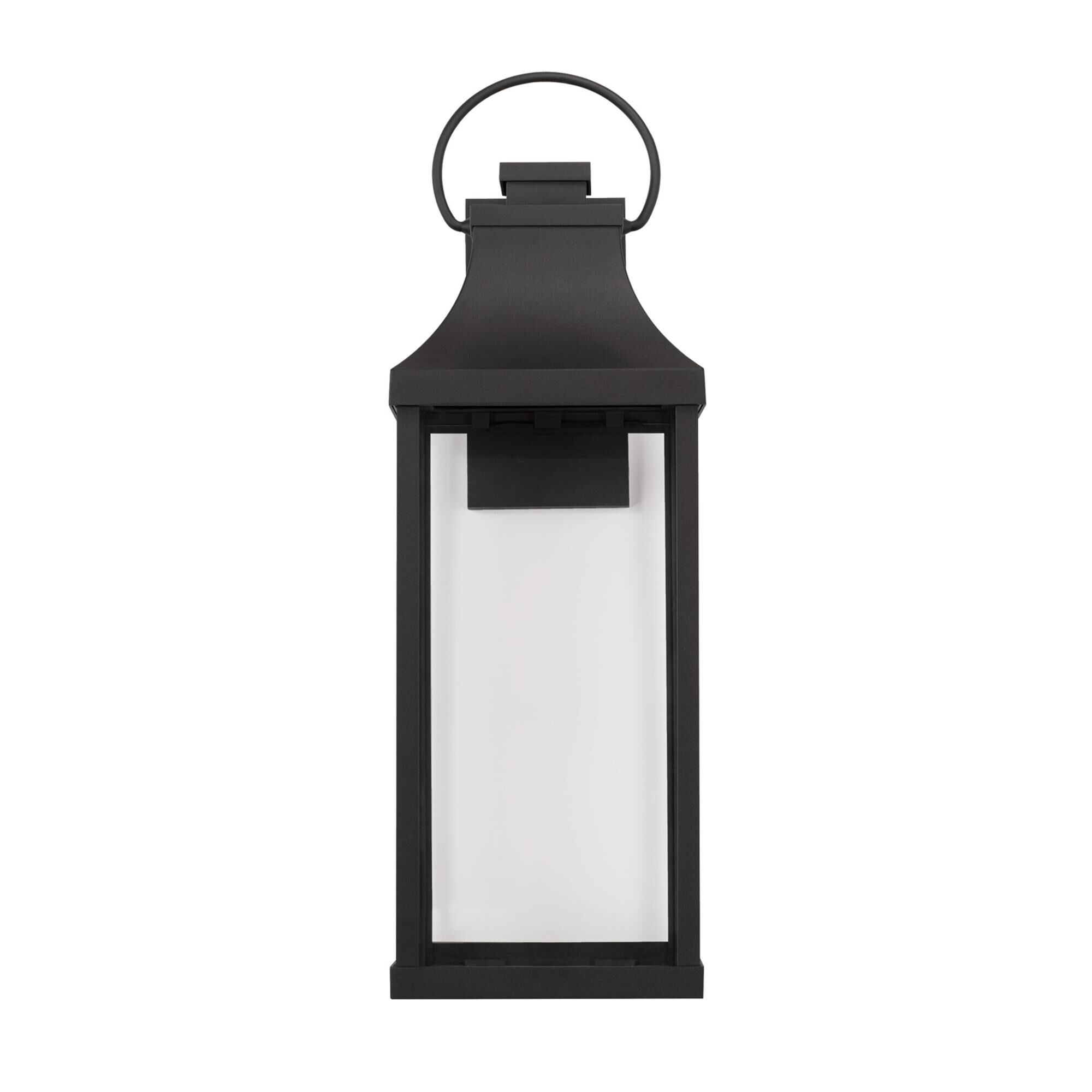 Shown in Black finish and Clear glass