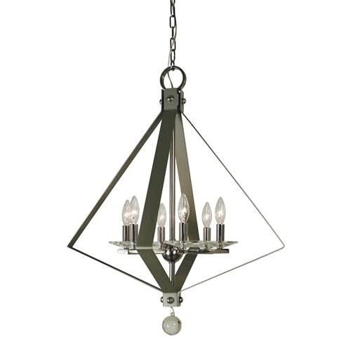 Shown in Polished Nickel With Satin Pewter Accents finish and Satin Pewter accent