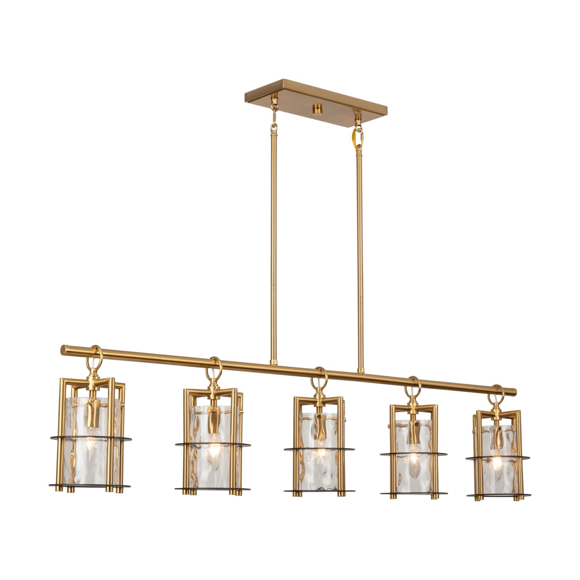 Shown in Brass & Black finish and Glass shade