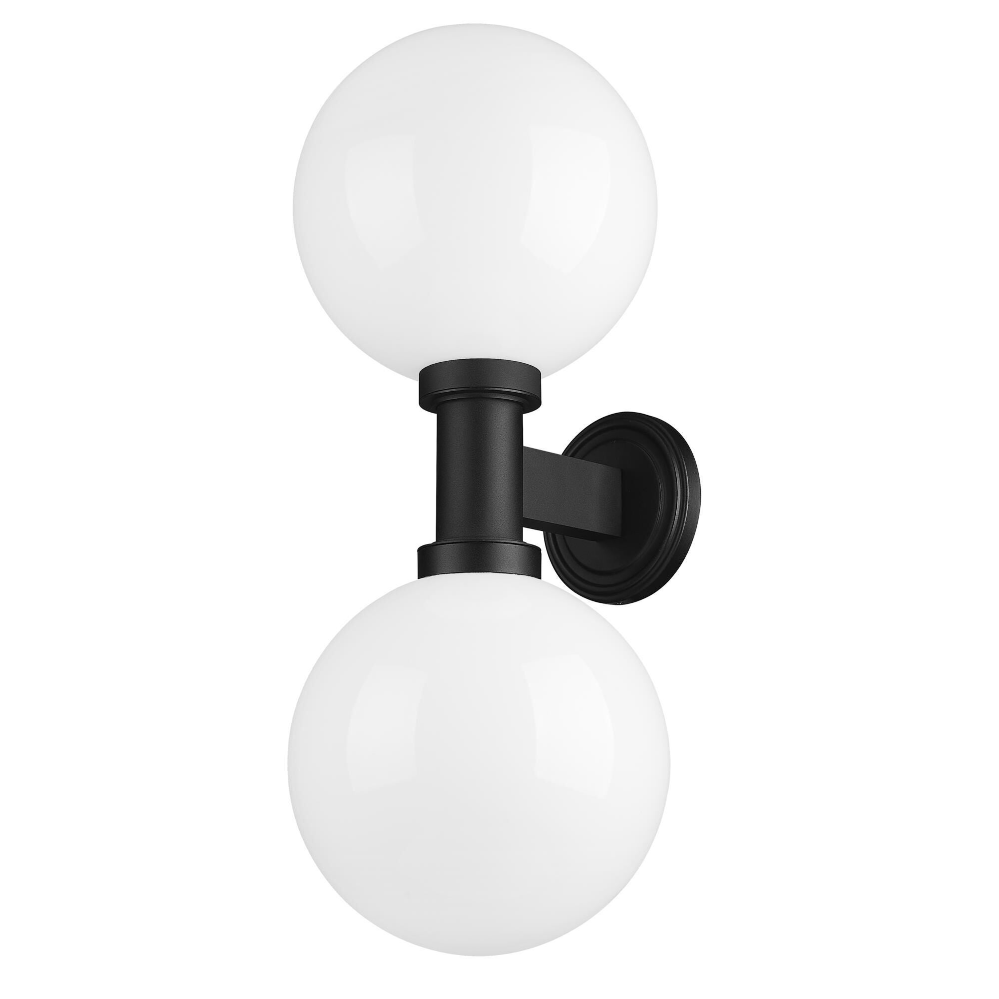 Shown in Black finish and Opal glass