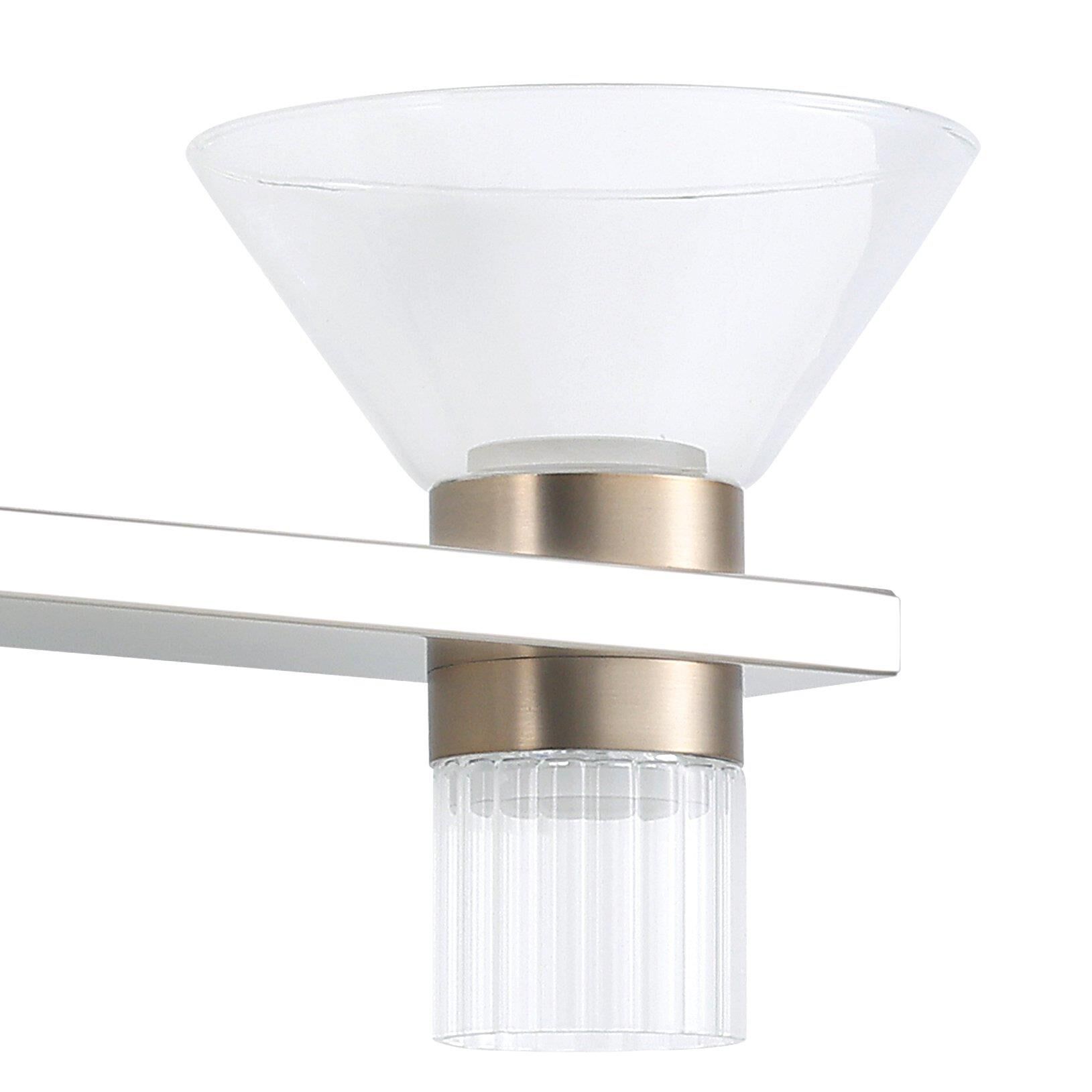 Shown in Polished Nickel finish and Clear, Clear Ribbed glass