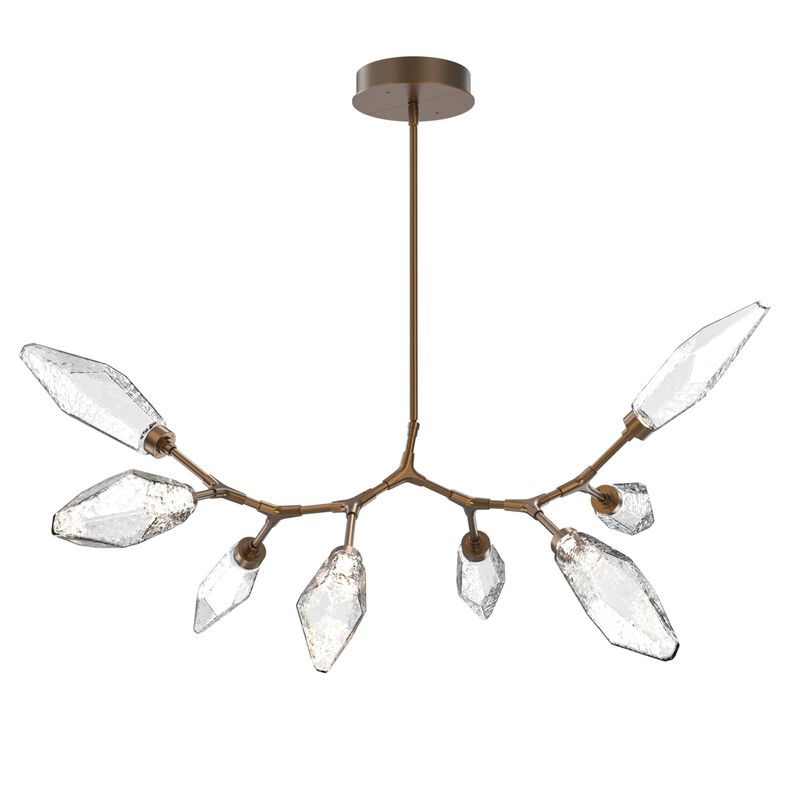 Rock Crystal 53 Inch 8 Light Linear Chandelier by Hammerton Studio