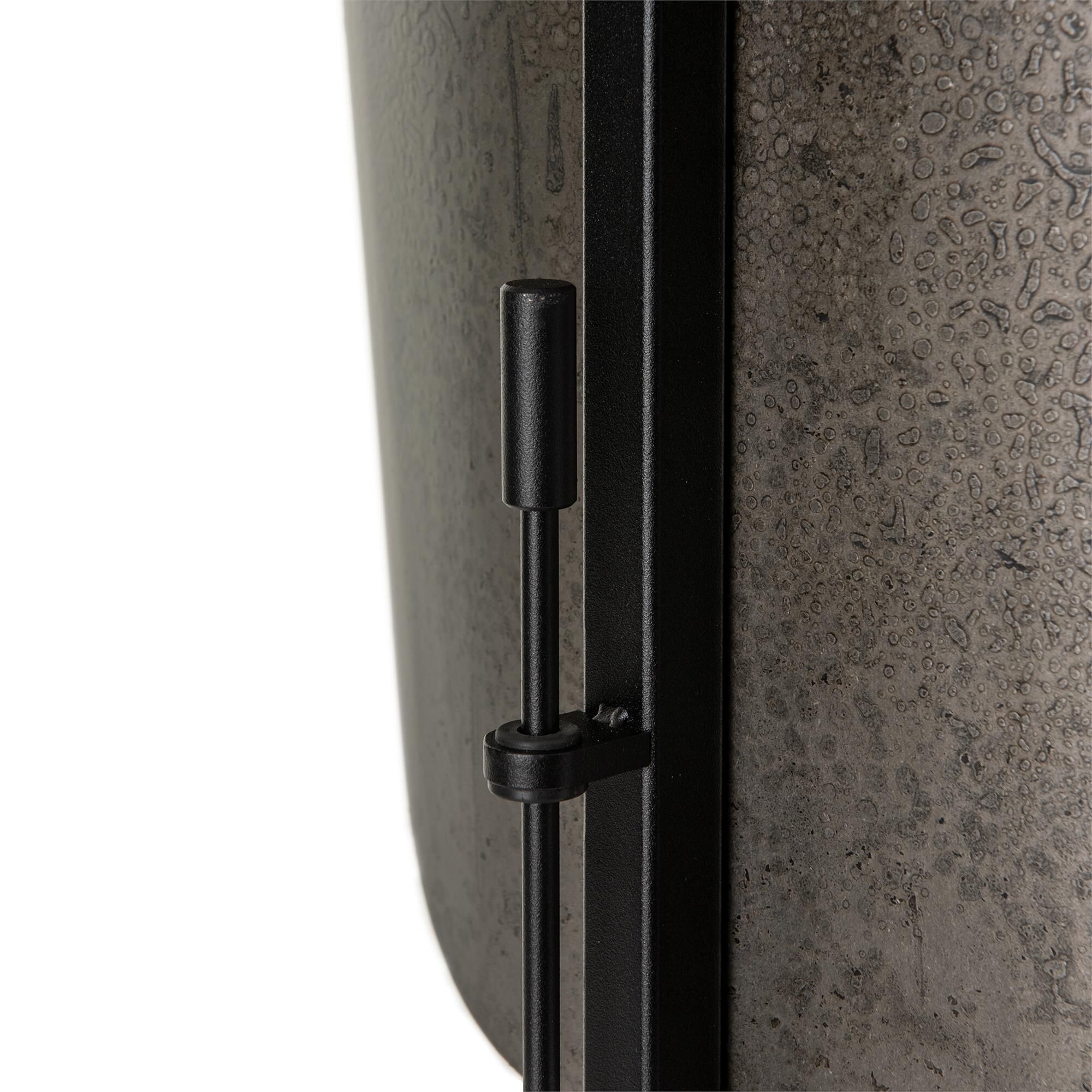 Shown in Black finish and Clear Steel accent