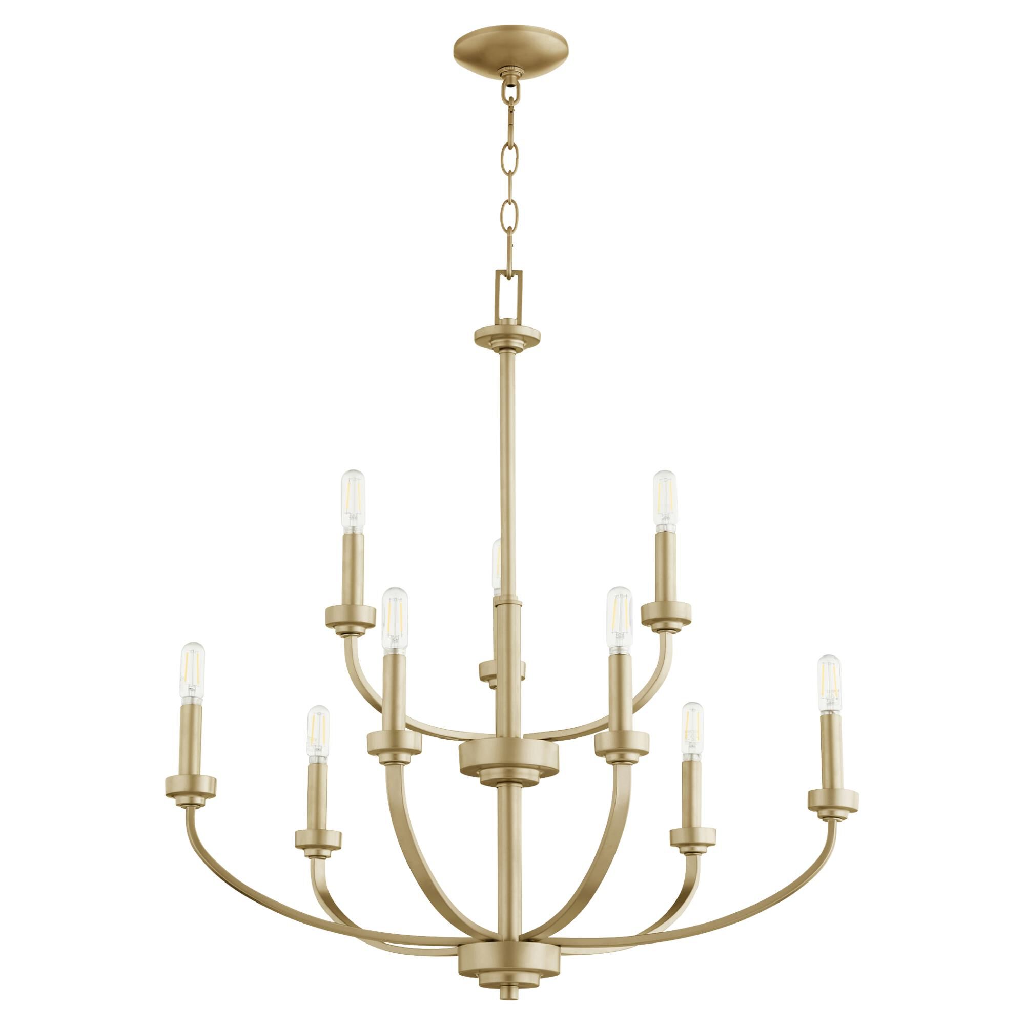 Reyes 31 Inch 9 Light Chandelier by Quorum International