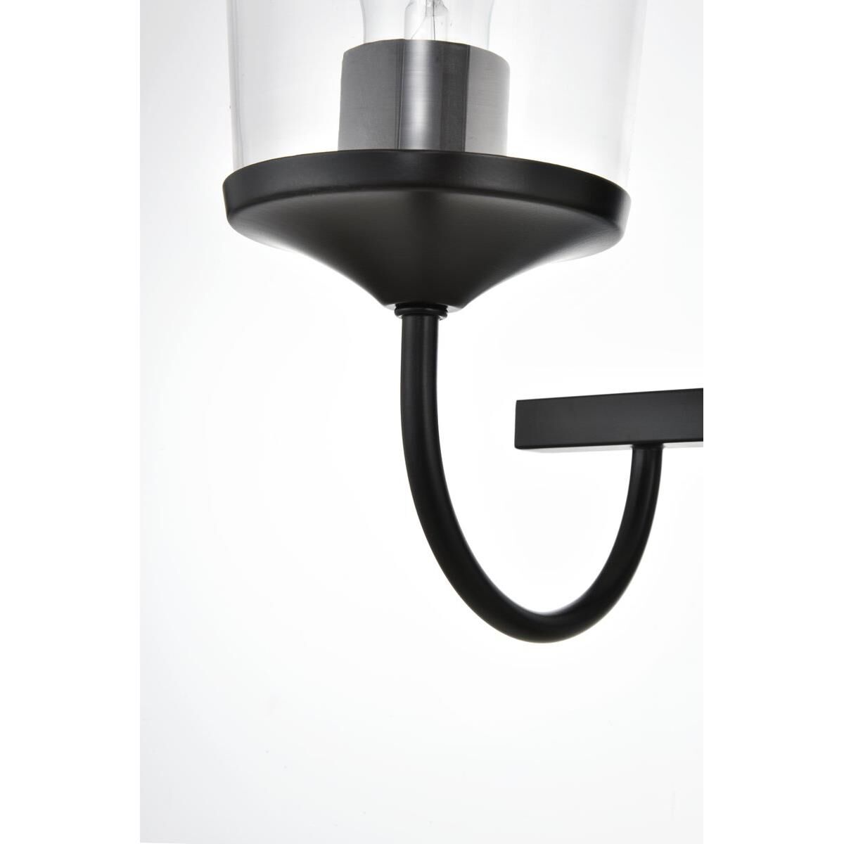 Shown in Black  finish and Clear glass