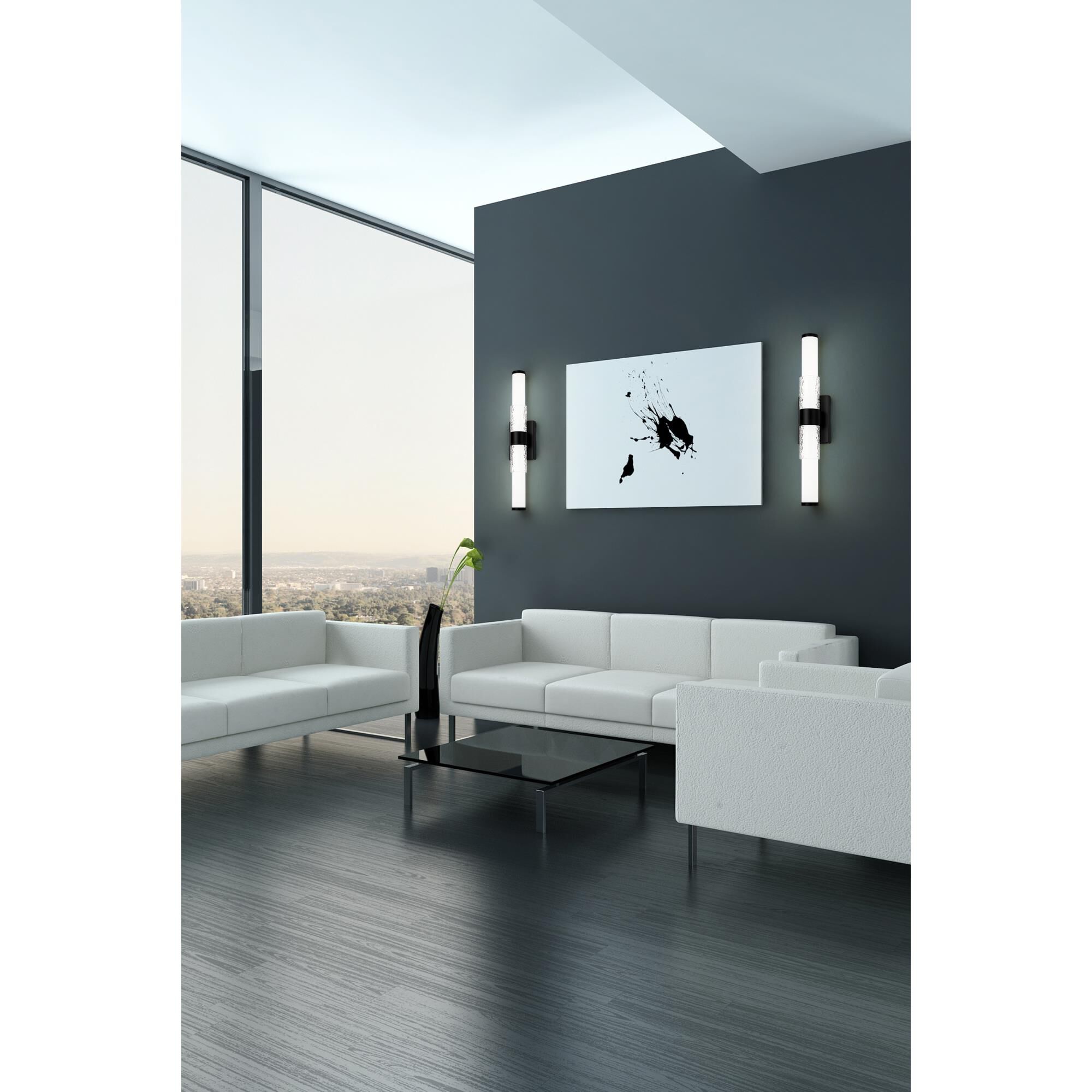 Shown in Matte Black finish and Matte Opal glass and Matte Opal shade